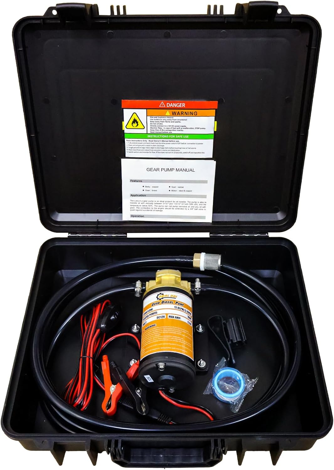 12V Electric Fuel Transfer Pump, Portable Diesel Transfer Pump with 150 Gallons/Hour Capacity, Ideal for Vehicles, Boats, RVs, and Farm Equipment 12V Electric Fuel Transfer Pump, Portable Diesel Transfer Pump with 150 Gallons/Hour Capacity, Ideal for Vehicles, Boats, RVs, and Farm Equipment