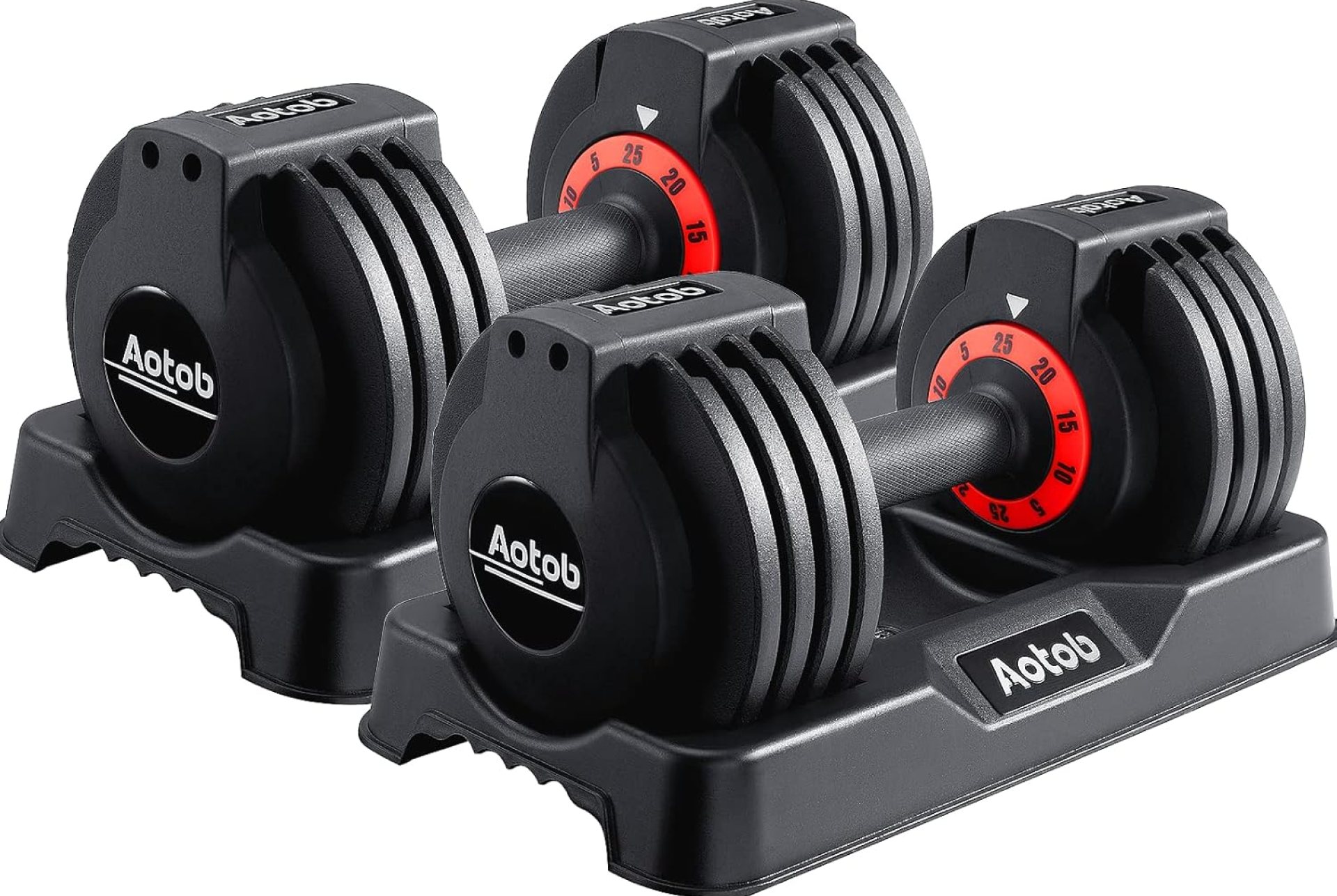 AOTOB 25/55 lbs (Pair) Adjustable Dumbbell Set, Dumbbells Adjustable Weight with Anti-Slip Fast Adjust Turning Handle, Dumbbell Sets Adjustable for Men and Women, Dumbbells Pair for Home Gym Exercise AOTOB 25/55 lbs (Pair) Adjustable Dumbbell Set, Dumbbells Adjustable Weight with Anti-Slip Fast Adjust Turning Handle, Dumbbell Sets Adjustable for Men and Women, Dumbbells Pair for Home Gym Exercise