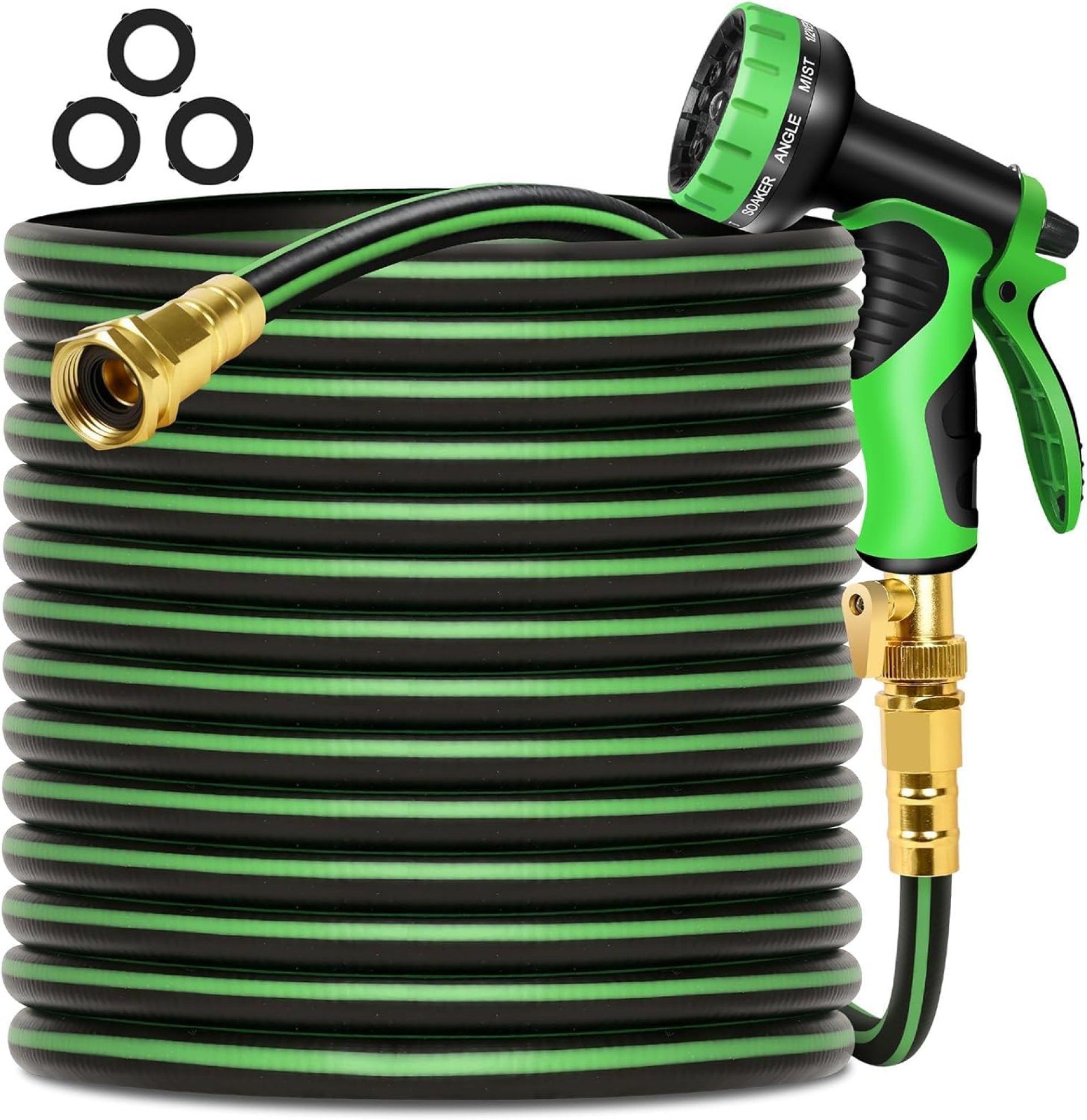 Garden Hose 75 ft Water Hose Flexible Durable 5 Layers TPV No Kink Lightweight Flex Long Hybrid Hoses-Heavy Duty 3/4’’ Brass Fittings-10 Way Nozzle Collapsible Outdoor Pipe for Yard Lawn Garden Hose 75 ft Water Hose Flexible Durable 5 Layers TPV No Kink Lightweight Flex Long Hybrid Hoses-Heavy Duty 3/4’’ Brass Fittings-10 Way Nozzle Collapsible Outdoor Pipe for Yard Lawn