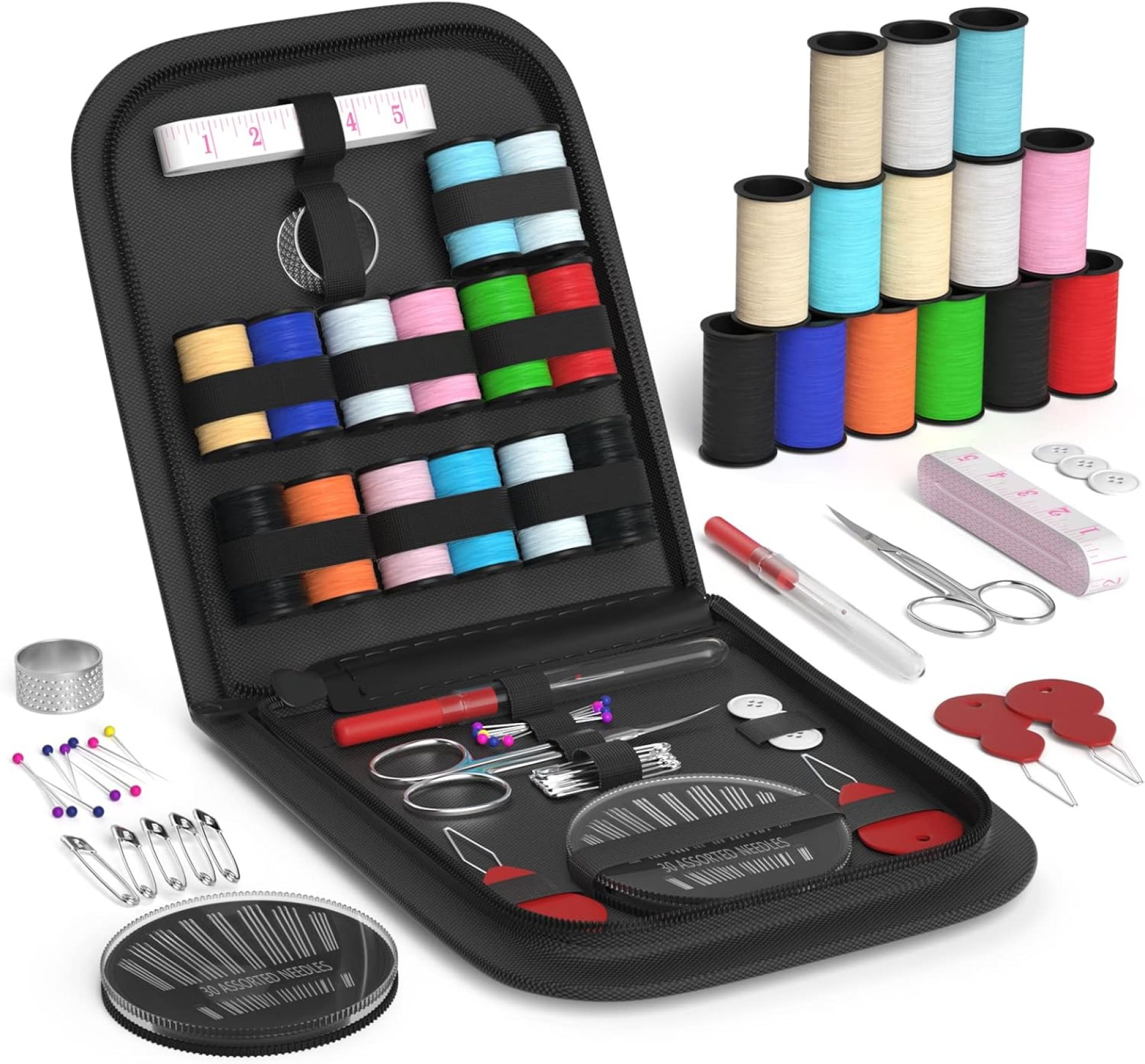 Coquimbo Sewing Kit Christmas Gifts for Grandma, Mom, Adults, Kids, Beginner, Traveler, Emergency, Portable Sewing Supplies Contains Soft Tape Measure, Scissors, Thread, Sewing Needle etc(Black, S) Coquimbo Sewing Kit Christmas Gifts for Grandma, Mom, Adults, Kids, Beginner, Traveler, Emergency, Portable Sewing Supplies Contains Soft Tape Measure, Scissors, Thread, Sewing Needle etc(Black, S)