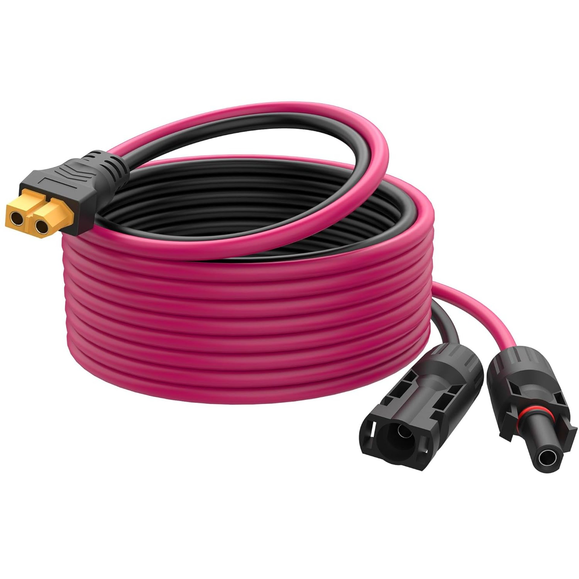 Solar to XT60 Extension Cable, 12AWG 10FT Solar Connector to XT60 Adapter Cable for Solar Panel to Portable Power Station Solar Generator Battery Pack(10FT/3M) Solar to XT60 Extension Cable, 12AWG 10FT Solar Connector to XT60 Adapter Cable for Solar Panel to Portable Power Station Solar Generator Battery Pack(10FT/3M)
