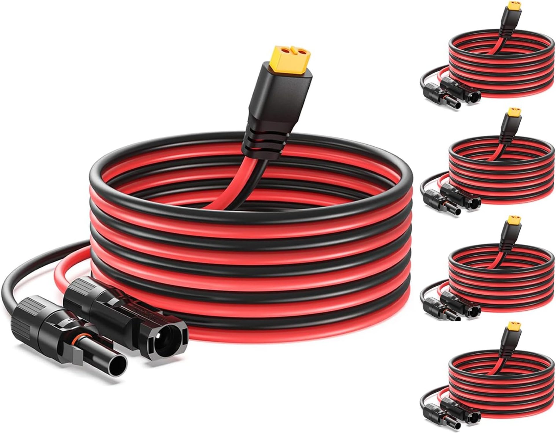 5PCS Solar to XT60 Charge Extension Cable 12AWG 10Ft Solar Connector to XT60 Adapter Cable for Solar Panel to LiFePO4 Battery RV Portable Power Station Solar Generator 5PCS Solar to XT60 Charge Extension Cable 12AWG 10Ft Solar Connector to XT60 Adapter Cable for Solar Panel to LiFePO4 Battery RV Portable Power Station Solar Generator
