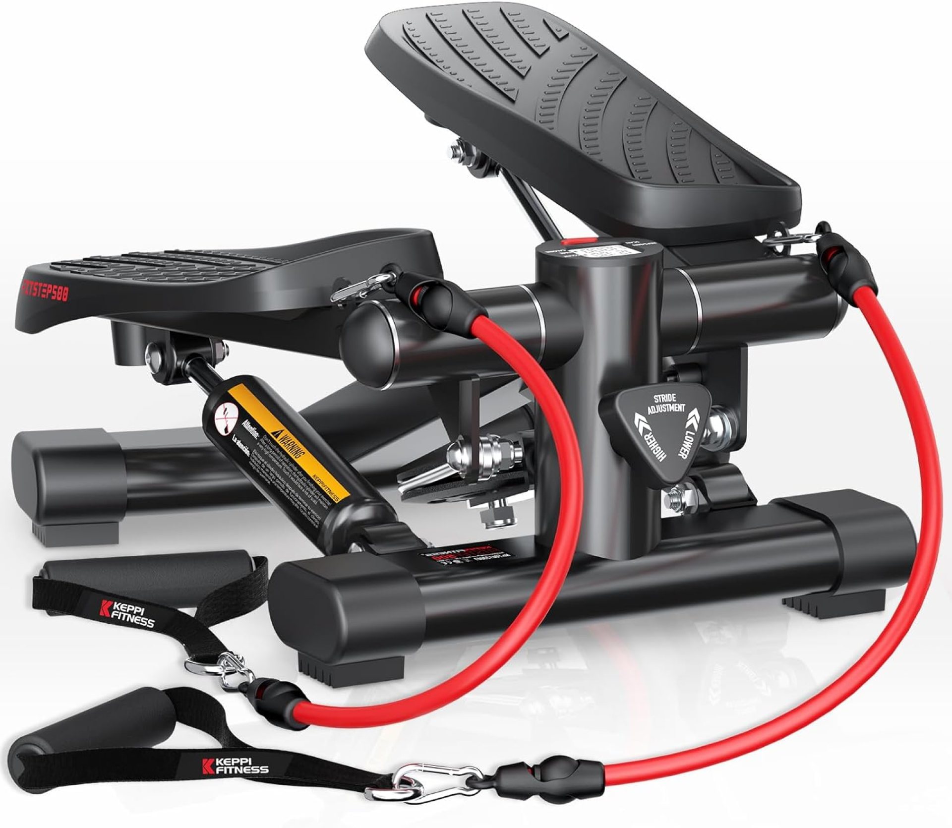 KeppiFitness Steppers for Exercise at Home, Stair Stepper for Home Gym with 350LB/400LB Capacity, Mini Stepper with Resistance Bands for Cardio Full Body Workout KeppiFitness Steppers for Exercise at Home, Stair Stepper for Home Gym with 350LB/400LB Capacity, Mini Stepper with Resistance Bands for Cardio Full Body Workout