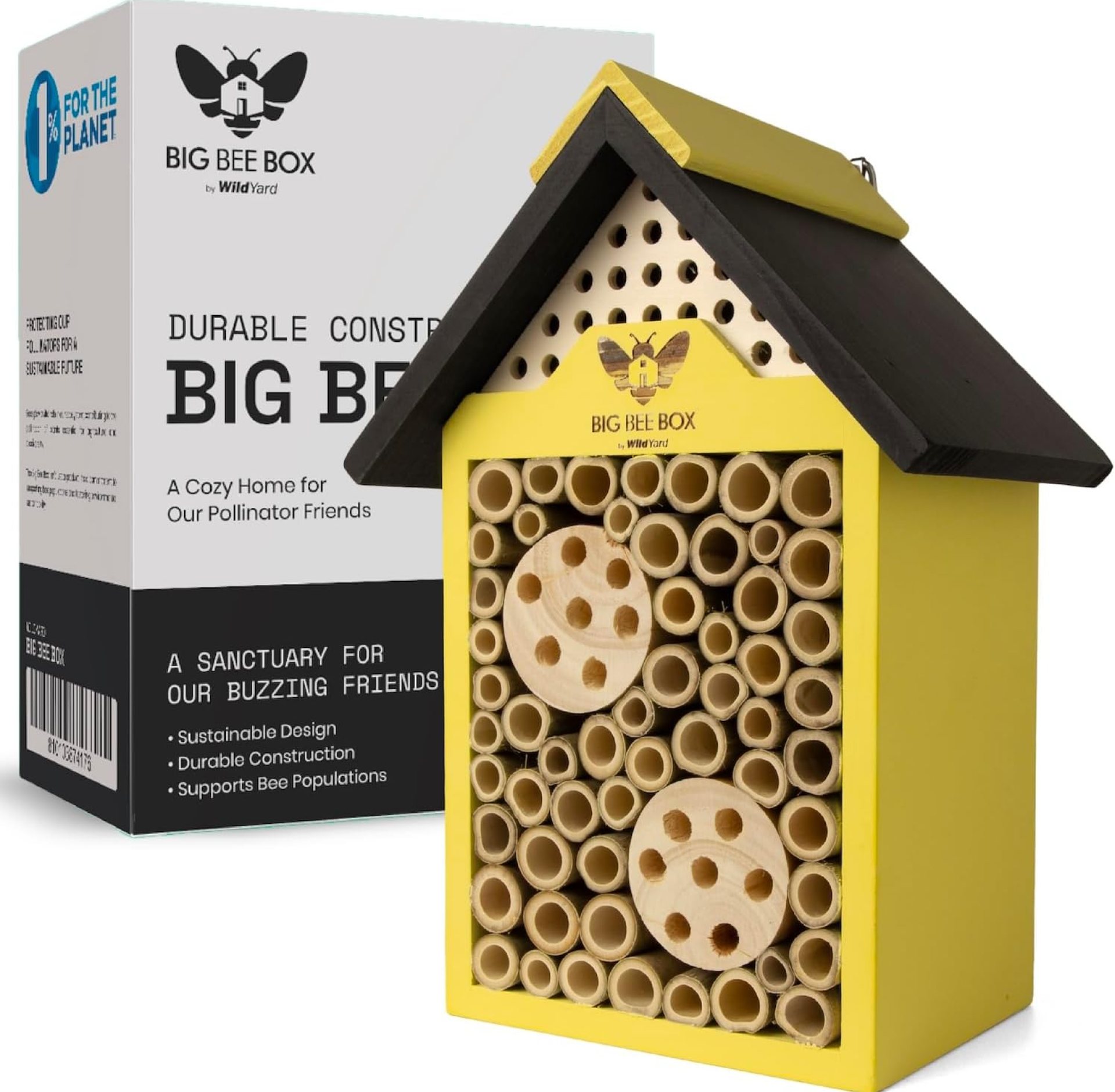 Bee House – Weather Resistant Natural Wood Construction Mason Bee House – Simple Installation, Bee Box for Power Pollinators, Ideal Bee Houses for The Garden Bee House – Weather Resistant Natural Wood Construction Mason Bee House – Simple Installation, Bee Box for Power Pollinators, Ideal Bee Houses for The Garden