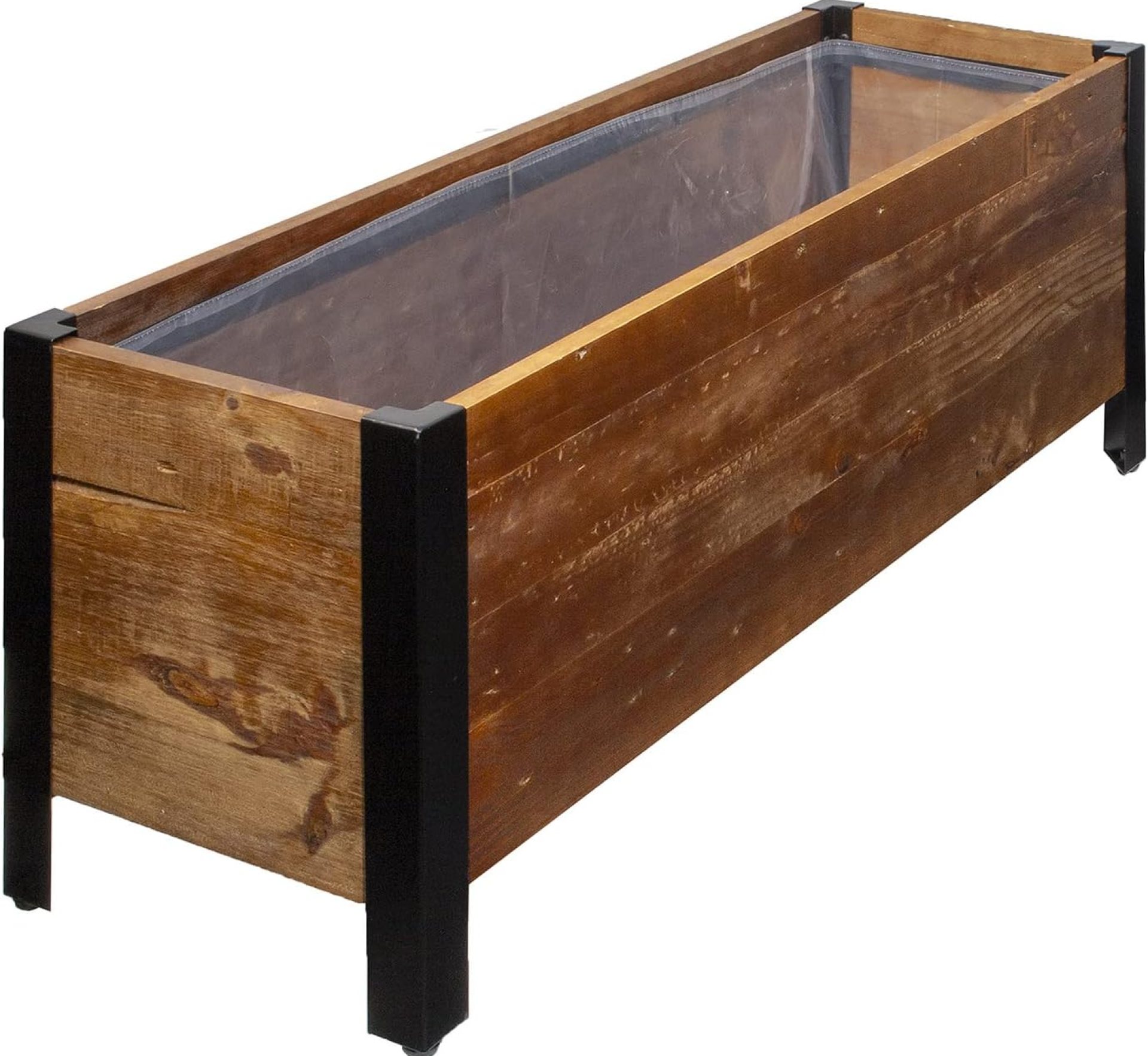 Amazon Basics Recycled Wood Rectangular Garden Planter, Brown, 37 x 13 x 15 Inch (LxWxH) Amazon Basics Recycled Wood Rectangular Garden Planter, Brown, 37 x 13 x 15 Inch (LxWxH)