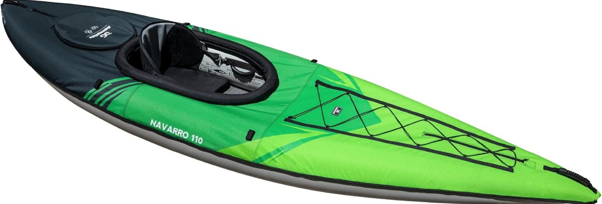 AQUAGLIDE Navarro 110 Convertible Inflatable Kayak with Drop Stitch Floor, Green AQUAGLIDE Navarro 110 Convertible Inflatable Kayak with Drop Stitch Floor, Green