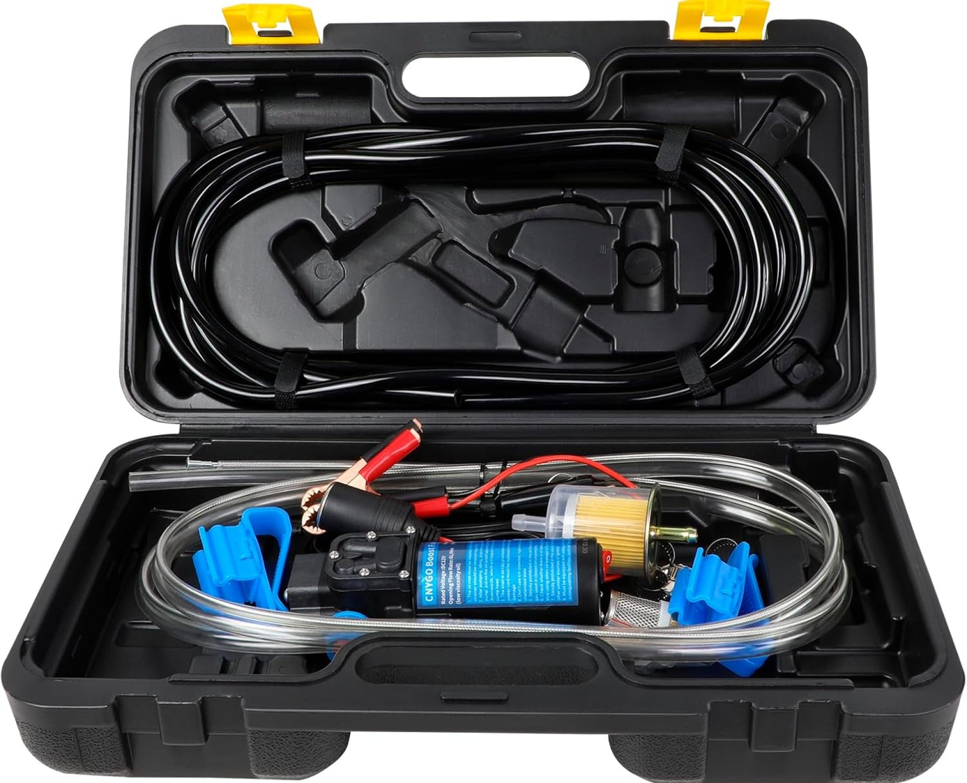 12V Electric Fuel Transfer Pump Kit, 70W Portable Gasoline Transfer Pump 96 Gallons/Hour for Gas Or Diesel with Pulley Lead Pipe, For Vehicles, Boats, RVs, Utv, Farm Equipment, Machinery 12V Electric Fuel Transfer Pump Kit, 70W Portable Gasoline Transfer Pump 96 Gallons/Hour for Gas Or Diesel with Pulley Lead Pipe, For Vehicles, Boats, RVs, Utv, Farm Equipment, Machinery