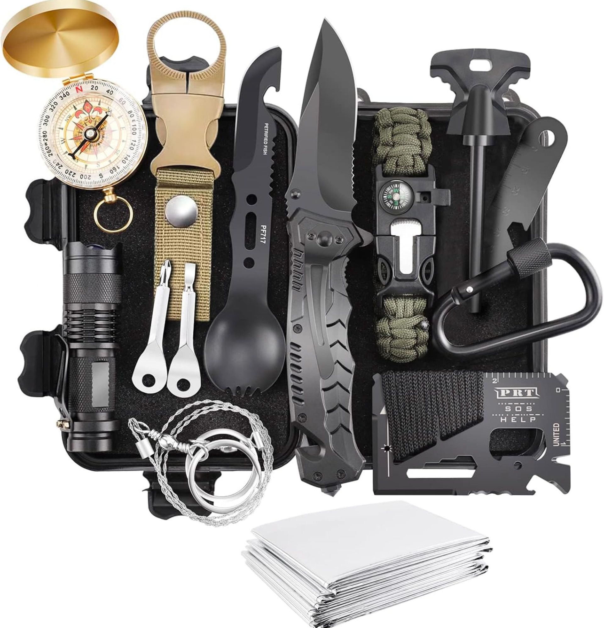 Survival Kit, Gifts for Men Women Kids Him, Tactical Survival Gear and Equipment Camping Tools 16 in 1, Cool Gadget Unique Mens Wife Teen Boys Birthday Ideas Survival Kit, Gifts for Men Women Kids Him, Tactical Survival Gear and Equipment Camping Tools 16 in 1, Cool Gadget Unique Mens Wife Teen Boys Birthday Ideas