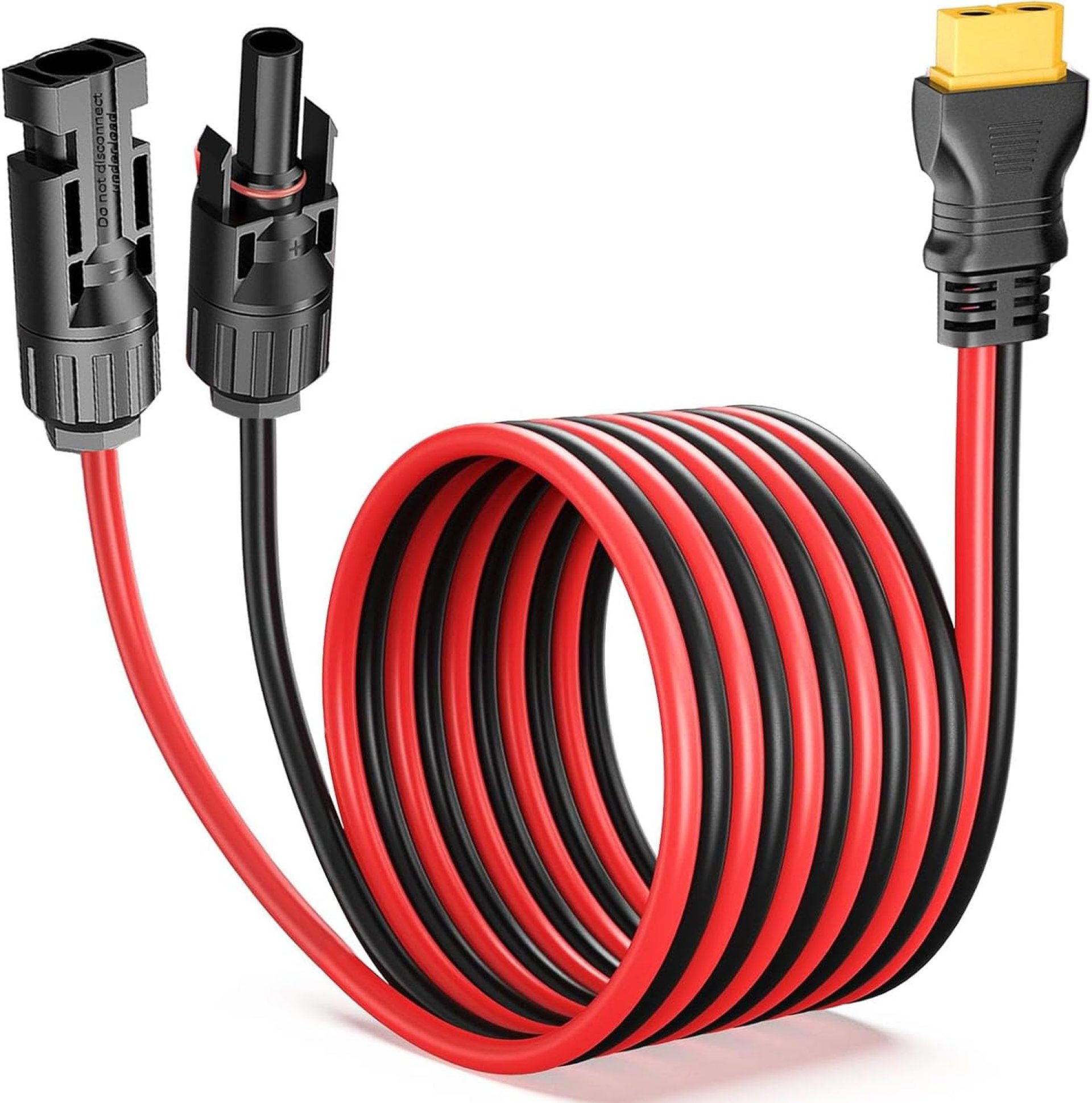 10FT Solar to XT60 Charge Extension Cable, 12AWG Solar Connector to XT60 Adapter Extension Cable for Solar Panel to RV Folding Solar Panel, Portable Power Station, Solar Generator 10FT Solar to XT60 Charge Extension Cable, 12AWG Solar Connector to XT60 Adapter Extension Cable for Solar Panel to RV Folding Solar Panel, Portable Power Station, Solar Generator
