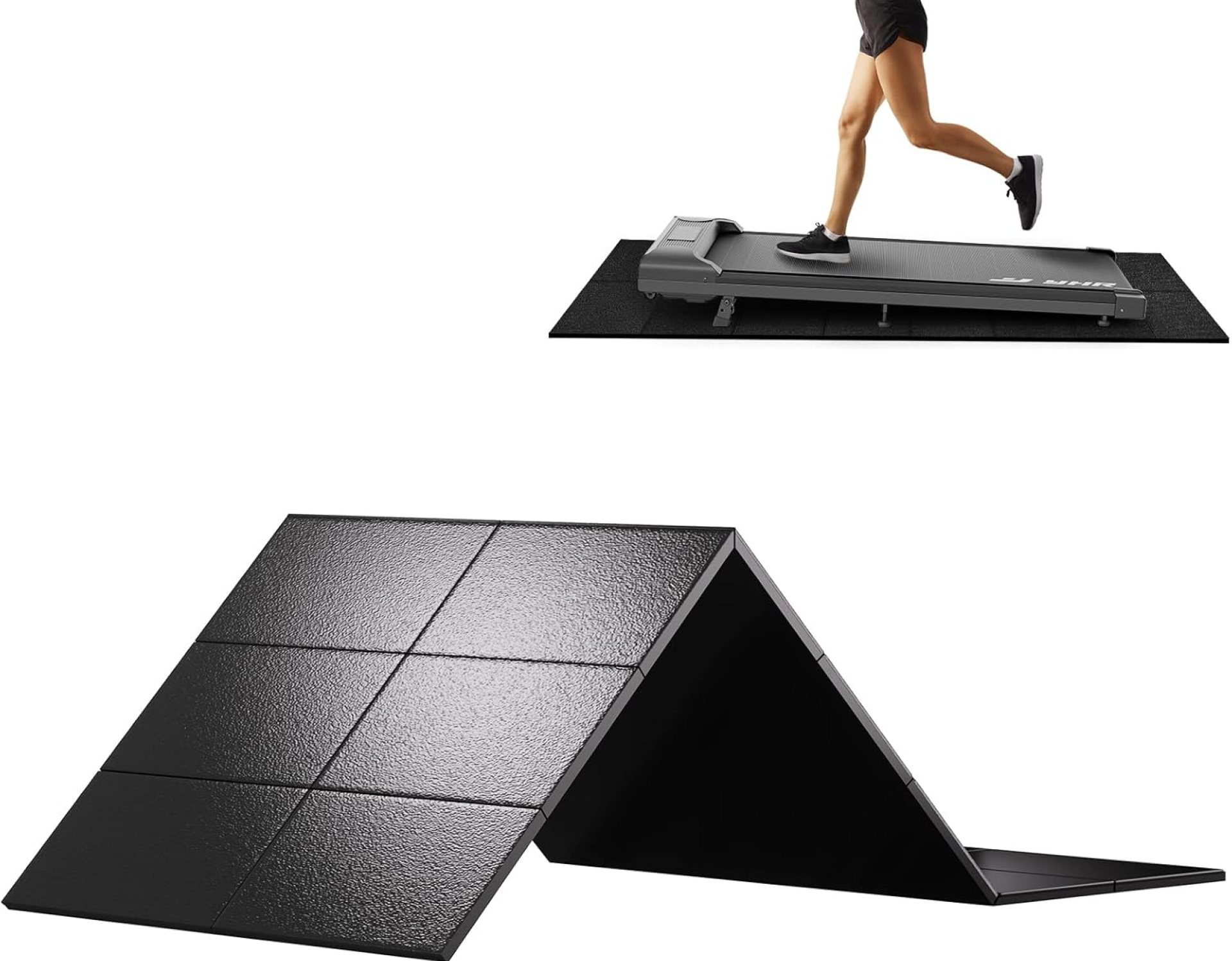 HOVSCO Foldable Treadmill Mat Non-Slip Exercise Bike Mat, 1/4″ Thick, 30″x63″ Waterproof Walking Pad Mat for Carpet, Hardwood Floors, Workout, Indoor Bikes, Fitness Equipment, Home Yoga HOVSCO Foldable Treadmill Mat Non-Slip Exercise Bike Mat, 1/4″ Thick, 30″x63″ Waterproof Walking Pad Mat for Carpet, Hardwood Floors, Workout, Indoor Bikes, Fitness Equipment, Home Yoga