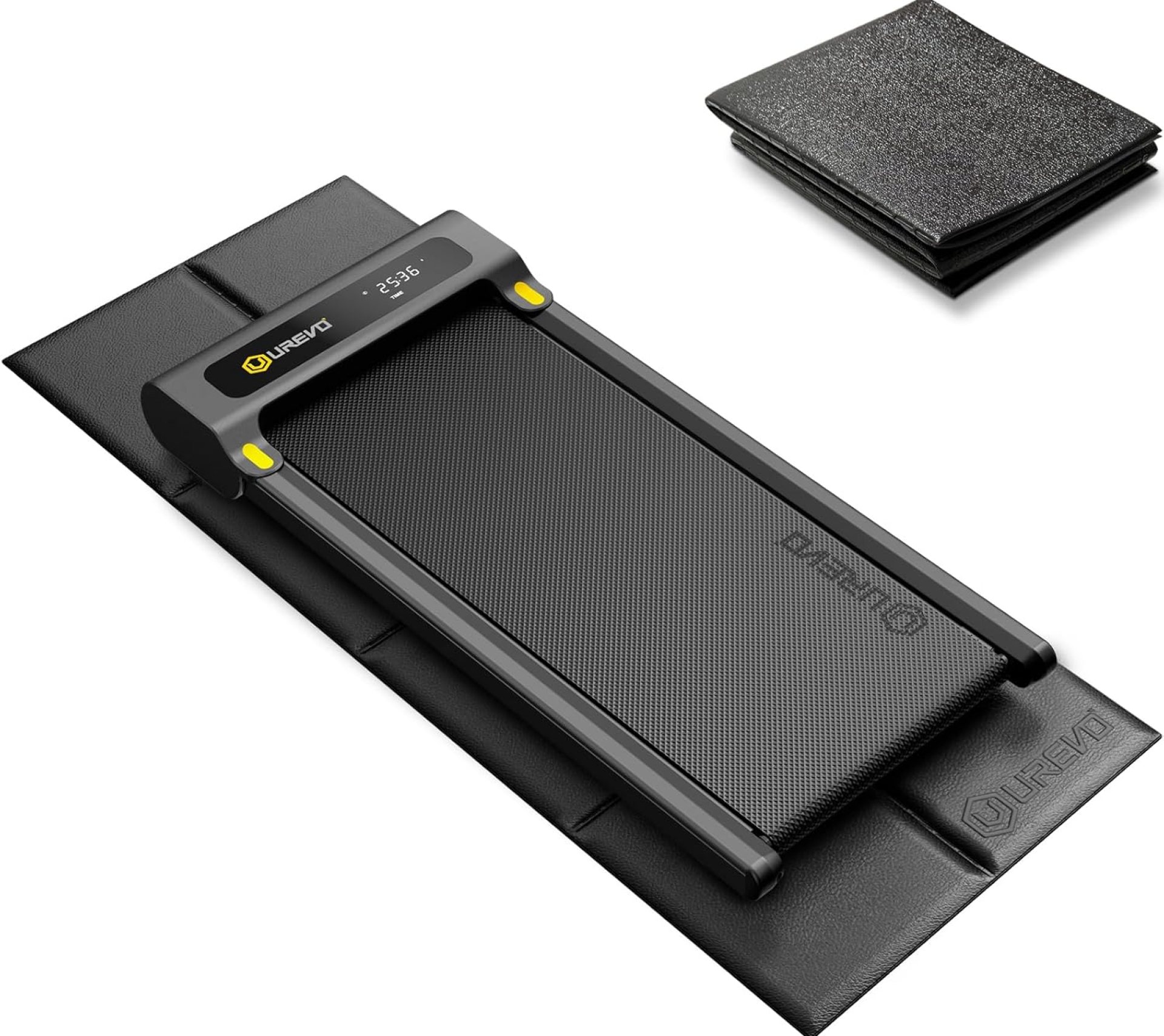 UREVO Foldable Treadmill Mat, Exercise Bike Mats for Home Gym Workout, Waterproof Non-Slip Exercise Equipment Mat Floor Protector for Indoor Cycles, Rowing Machine, Elliptical UREVO Foldable Treadmill Mat, Exercise Bike Mats for Home Gym Workout, Waterproof Non-Slip Exercise Equipment Mat Floor Protector for Indoor Cycles, Rowing Machine, Elliptical
