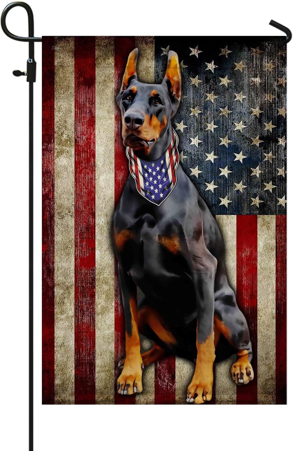 FLAGWIX American Flags – Doberman Pinscher Flag, 4th of July Decorations for Inside, Outside, Garden Flag (11.5″ x 17.5″) – USA House Garden Flags Premium Polyester, Decorative Outdoor Flags FLAGWIX American Flags – Doberman Pinscher Flag, 4th of July Decorations for Inside, Outside, Garden Flag (11.5″ x 17.5″) – USA House Garden Flags Premium Polyester, Decorative Outdoor Flags