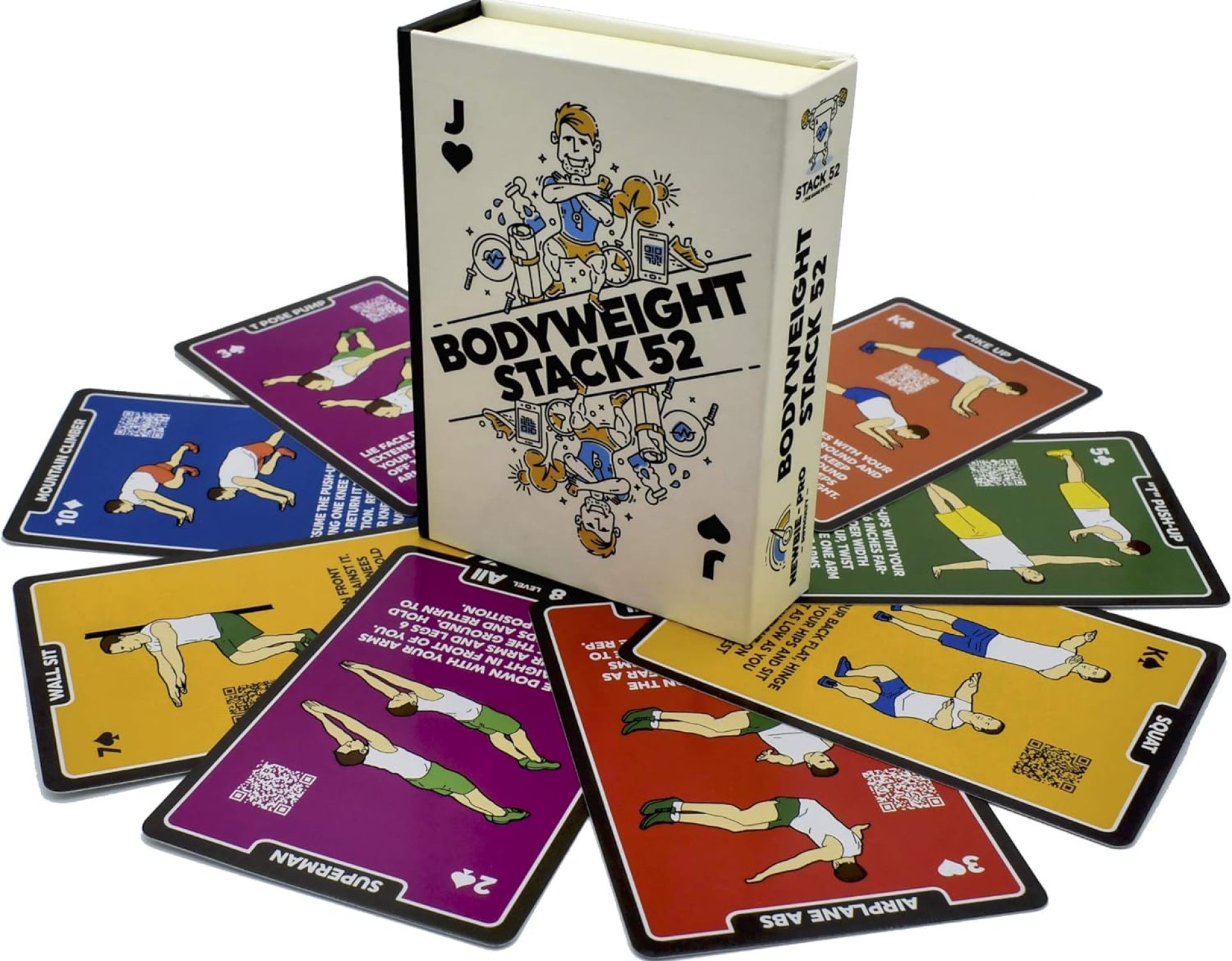 Bodyweight Exercise Cards: Workout Playing Card Game. Designed by a Military Fitness Expert. Video Instructions Included. No Equipment Needed. Burn Fat Build Muscle. Bodyweight Exercise Cards: Workout Playing Card Game. Designed by a Military Fitness Expert. Video Instructions Included. No Equipment Needed. Burn Fat Build Muscle.