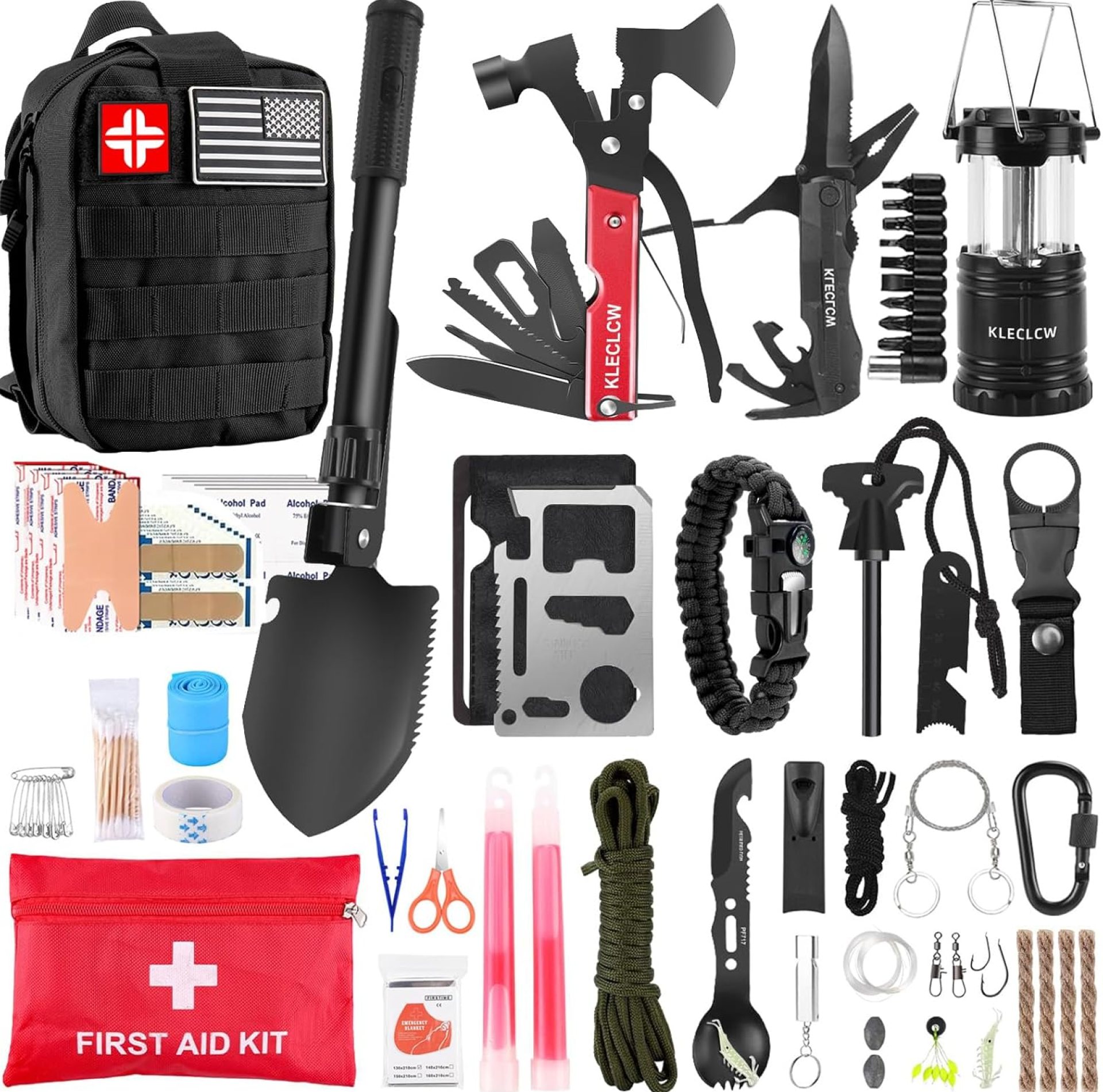 Survival Kit and First Aid kit,Emergency Supplies Camping Accessories with Upgraded Molle Bag, Gifts for Men and Women Outdoor Adventure Camping Hiking Hunting Survival Kit and First Aid kit,Emergency Supplies Camping Accessories with Upgraded Molle Bag, Gifts for Men and Women Outdoor Adventure Camping Hiking Hunting