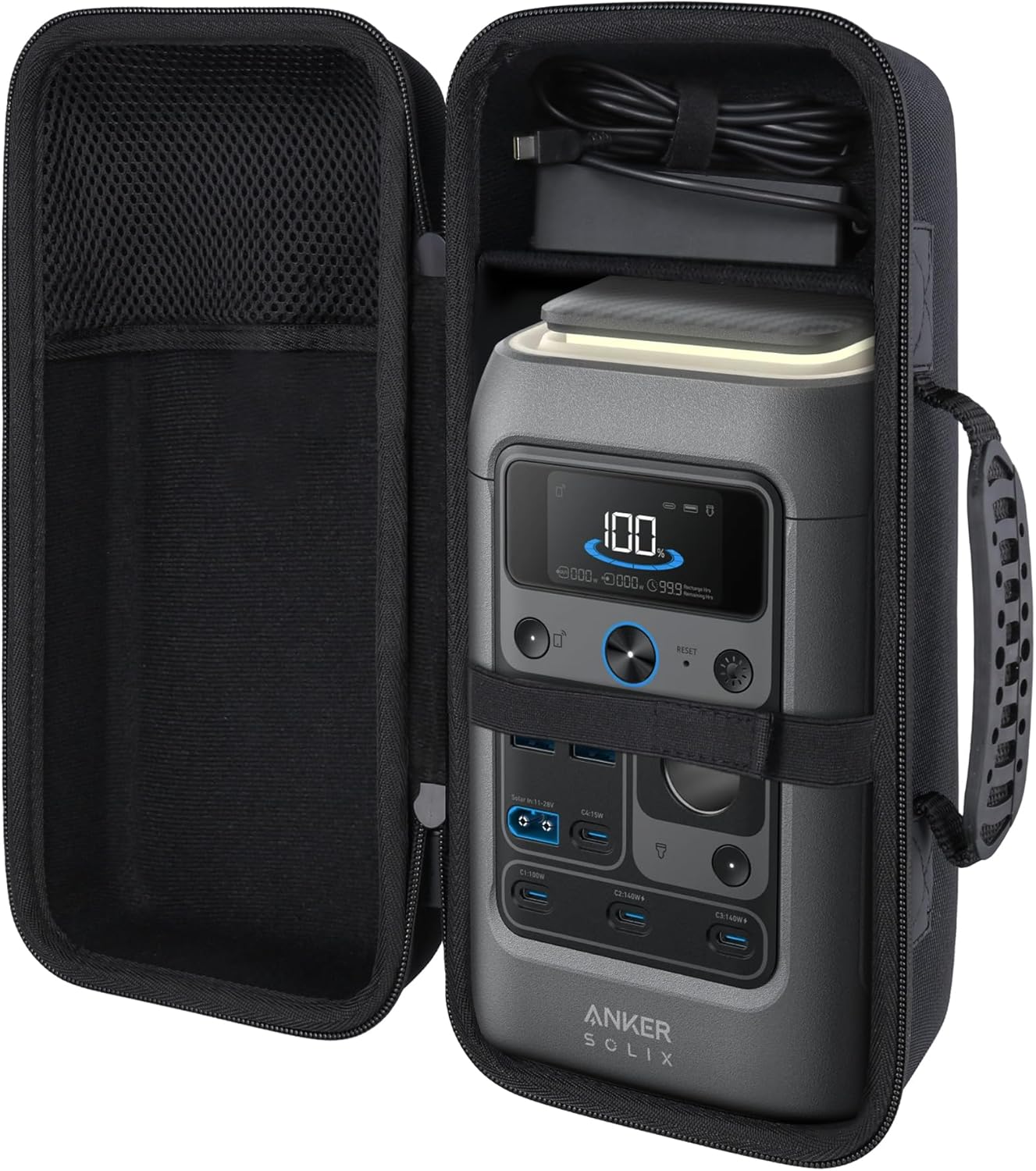 co2CREA Hard Travel Case Compatible with Anker SOLIX C300 DC Power Bank Station, Outdoor 288Wh 90,000mAh Portable Power Station, 300W Solar Generator co2CREA Hard Travel Case Compatible with Anker SOLIX C300 DC Power Bank Station, Outdoor 288Wh 90,000mAh Portable Power Station, 300W Solar Generator