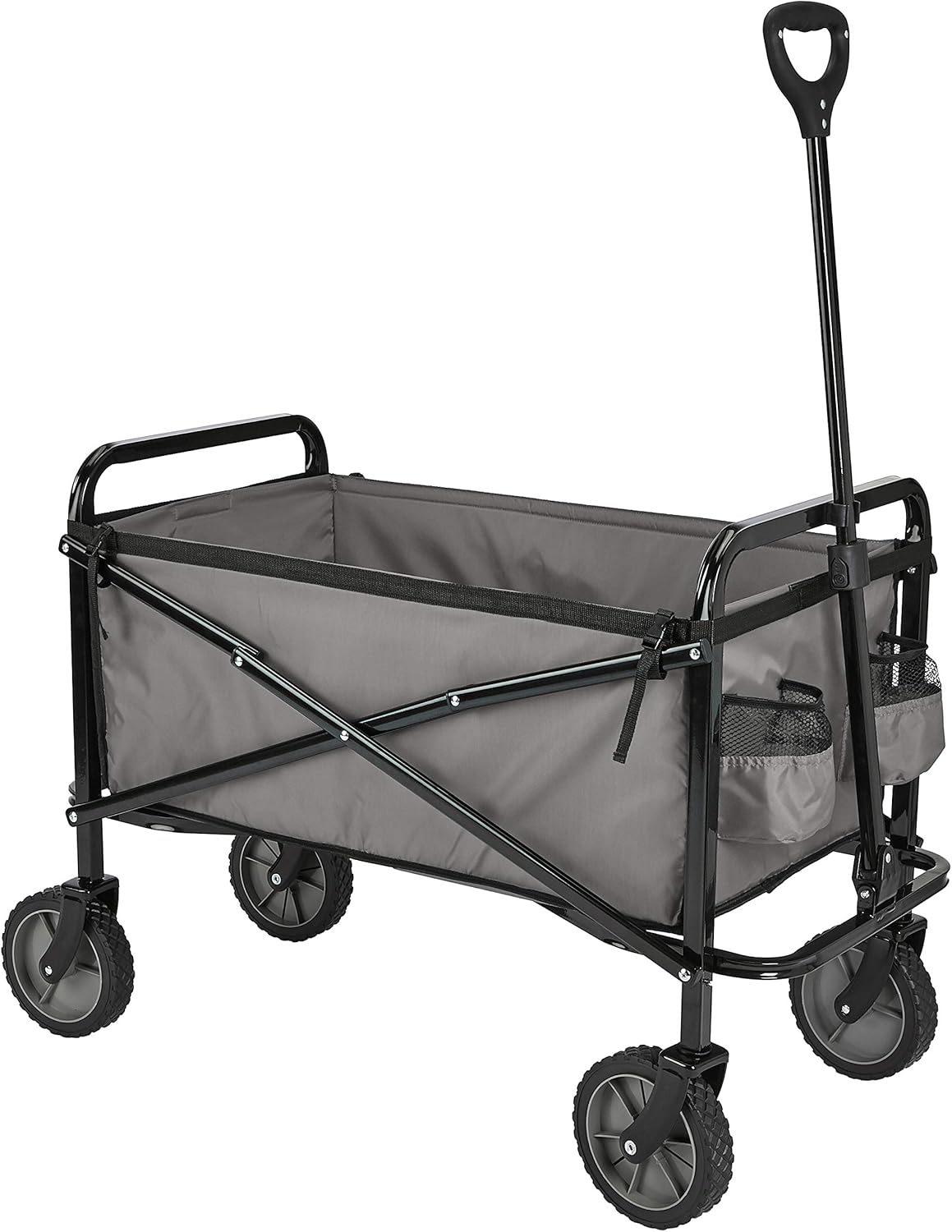 Amazon Basics Collapsible Folding Heavy Duty Utility Wagon for Outdoor Sports, Camping, Garden, and Shopping, Grey Amazon Basics Collapsible Folding Heavy Duty Utility Wagon for Outdoor Sports, Camping, Garden, and Shopping, Grey