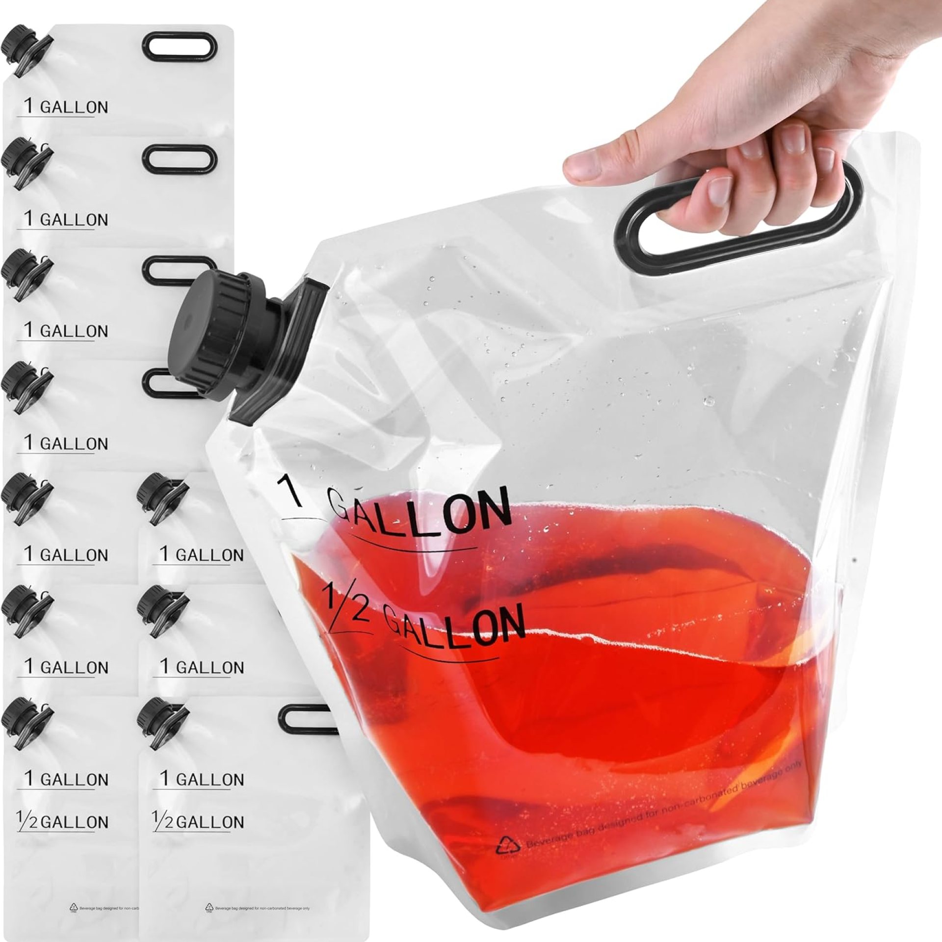 1 Gallon Collapsible Water Container (10 Pack), Food Grade Water Storage Bag, Heavy Duty Leakproof Water Bags for Camping, Hiking, and Emergency Prep, Food Grade Water Storage Containers 1 Gallon Collapsible Water Container (10 Pack), Food Grade Water Storage Bag, Heavy Duty Leakproof Water Bags for Camping, Hiking, and Emergency Prep, Food Grade Water Storage Containers