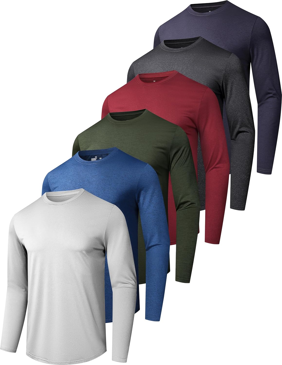 6 Pack Men’s Quick Dry Long Sleeve Shirts UPF 50+ UV Sun Protection SPF Shirt Moisture Wicking T-Shirt for Casual Workout 6 Pack Men’s Quick Dry Long Sleeve Shirts UPF 50+ UV Sun Protection SPF Shirt Moisture Wicking T-Shirt for Casual Workout