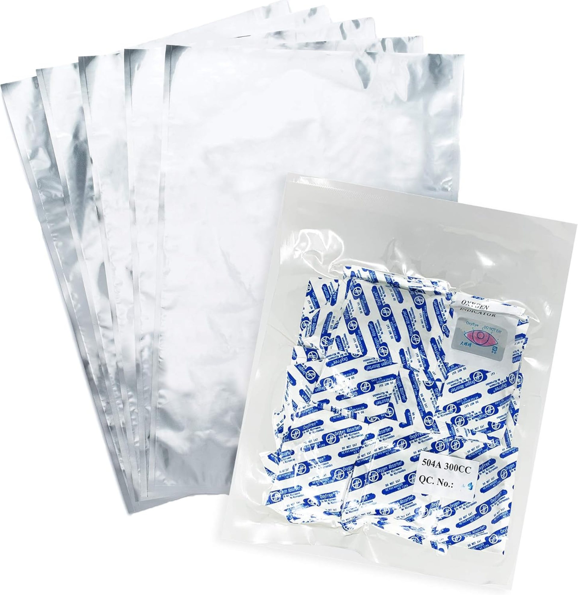 (50) Mylar Bags 4mil 1 Gallon 10″x16″ + (50) 300cc Oxygen Absorbers for Long Term Emergency Food Storage (50) Mylar Bags 4mil 1 Gallon 10″x16″ + (50) 300cc Oxygen Absorbers for Long Term Emergency Food Storage