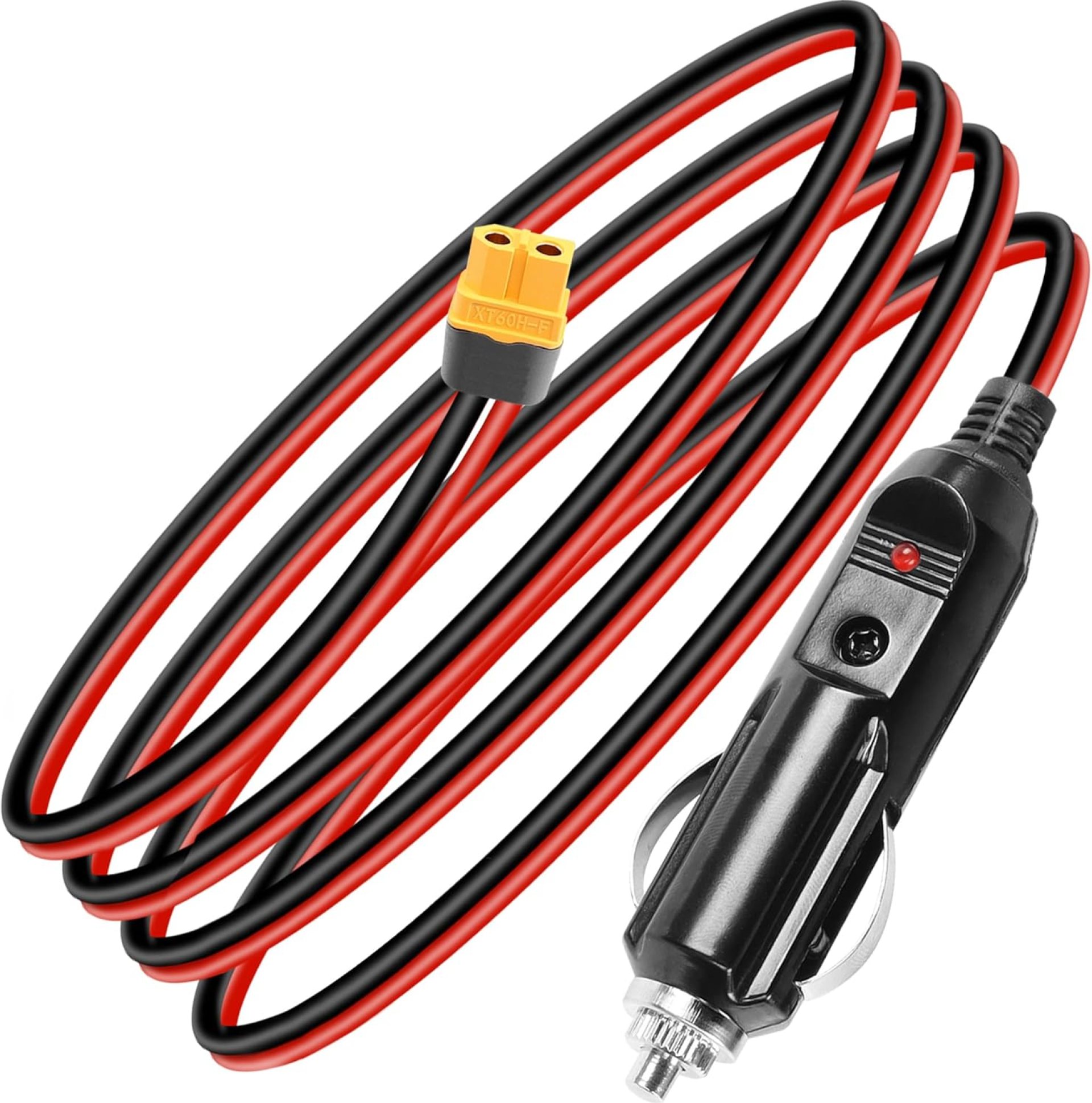 12/24V Cigarette Lighter to XT60 Cable YACSEJAO 14AWG 4.9FT XT60 Car Charger Connector for Cars/Trucks to Solar Generator 12/24V Cigarette Lighter to XT60 Cable YACSEJAO 14AWG 4.9FT XT60 Car Charger Connector for Cars/Trucks to Solar Generator