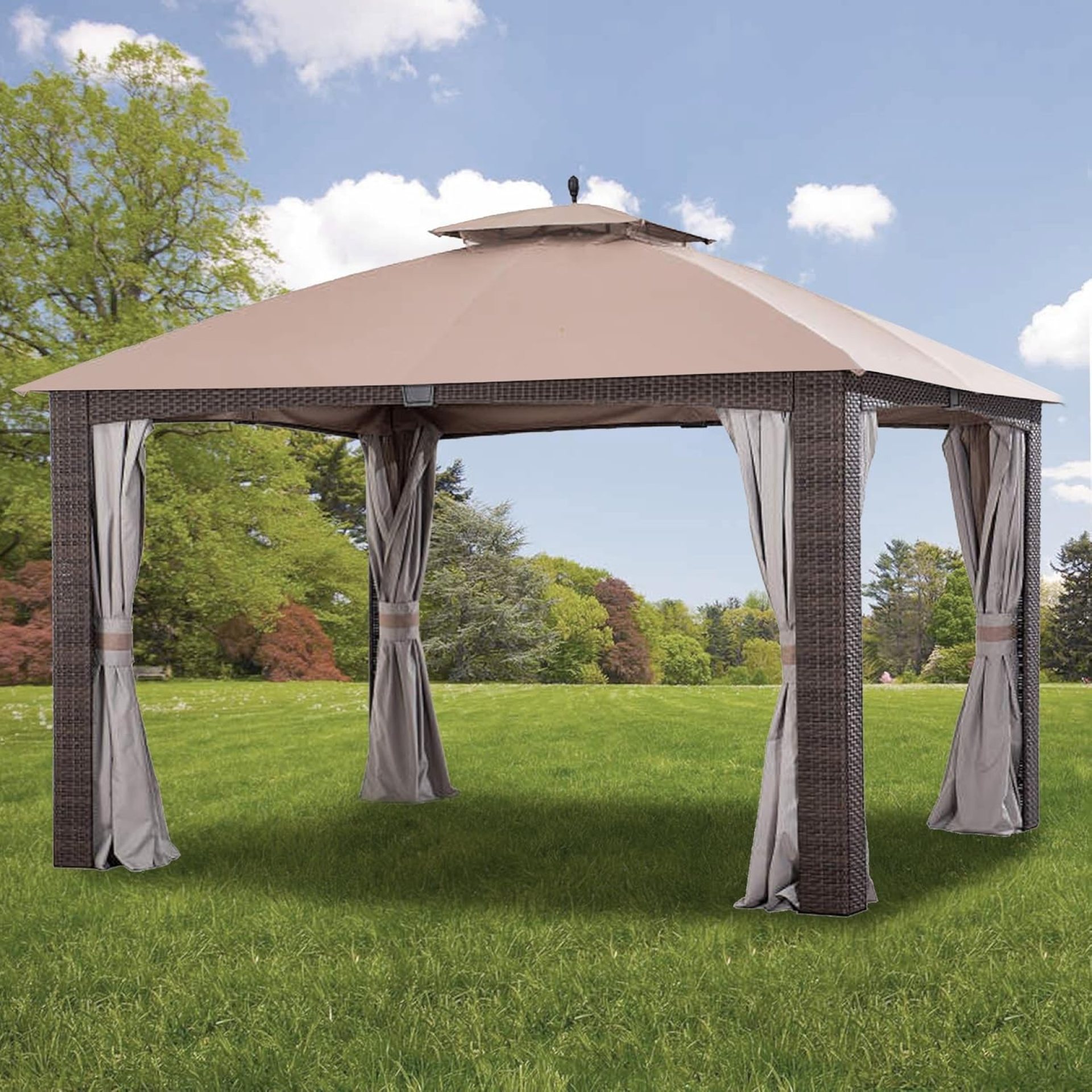 Garden Winds Replacement Canopy for The Augusta Gazebo – Riplock 350 – Beige Garden Winds Replacement Canopy for The Augusta Gazebo – Riplock 350 – Beige
