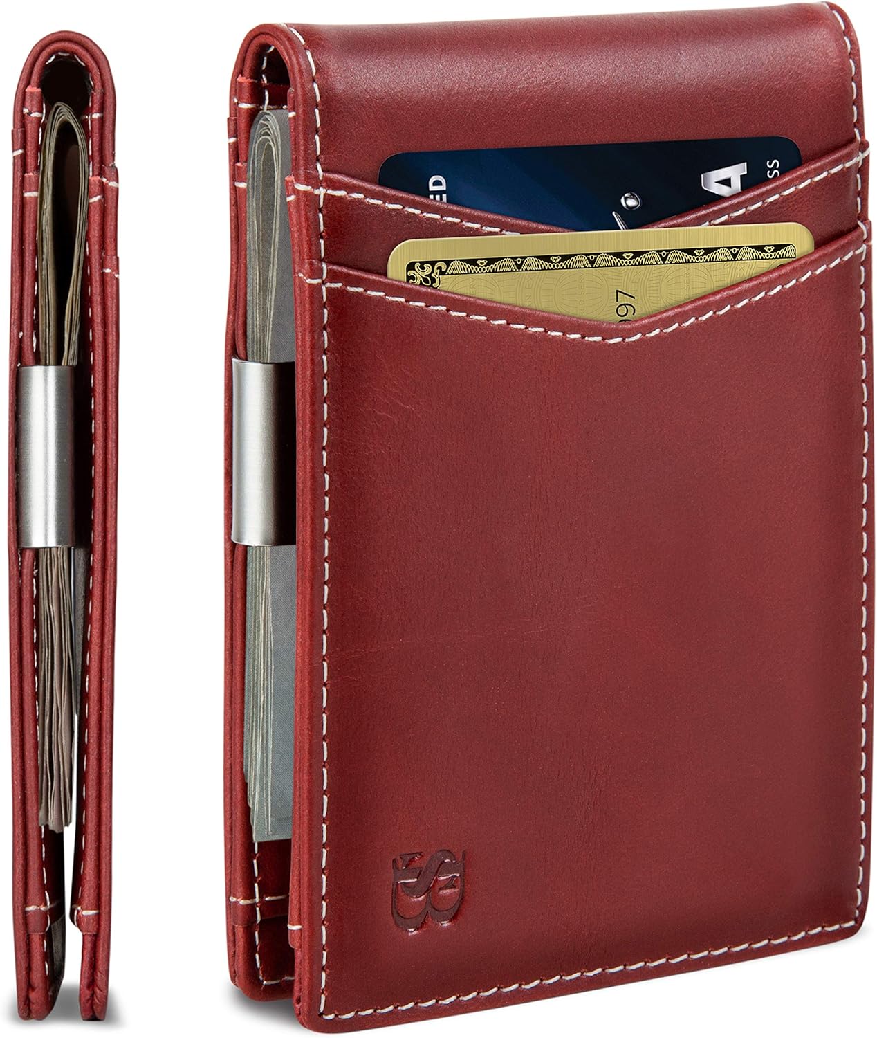 SERMAN BRANDS Money Clip Wallet – Mens Wallets slim Front Pocket RFID Blocking Card Holder Minimalist Mini Bifold SERMAN BRANDS Money Clip Wallet – Mens Wallets slim Front Pocket RFID Blocking Card Holder Minimalist Mini Bifold