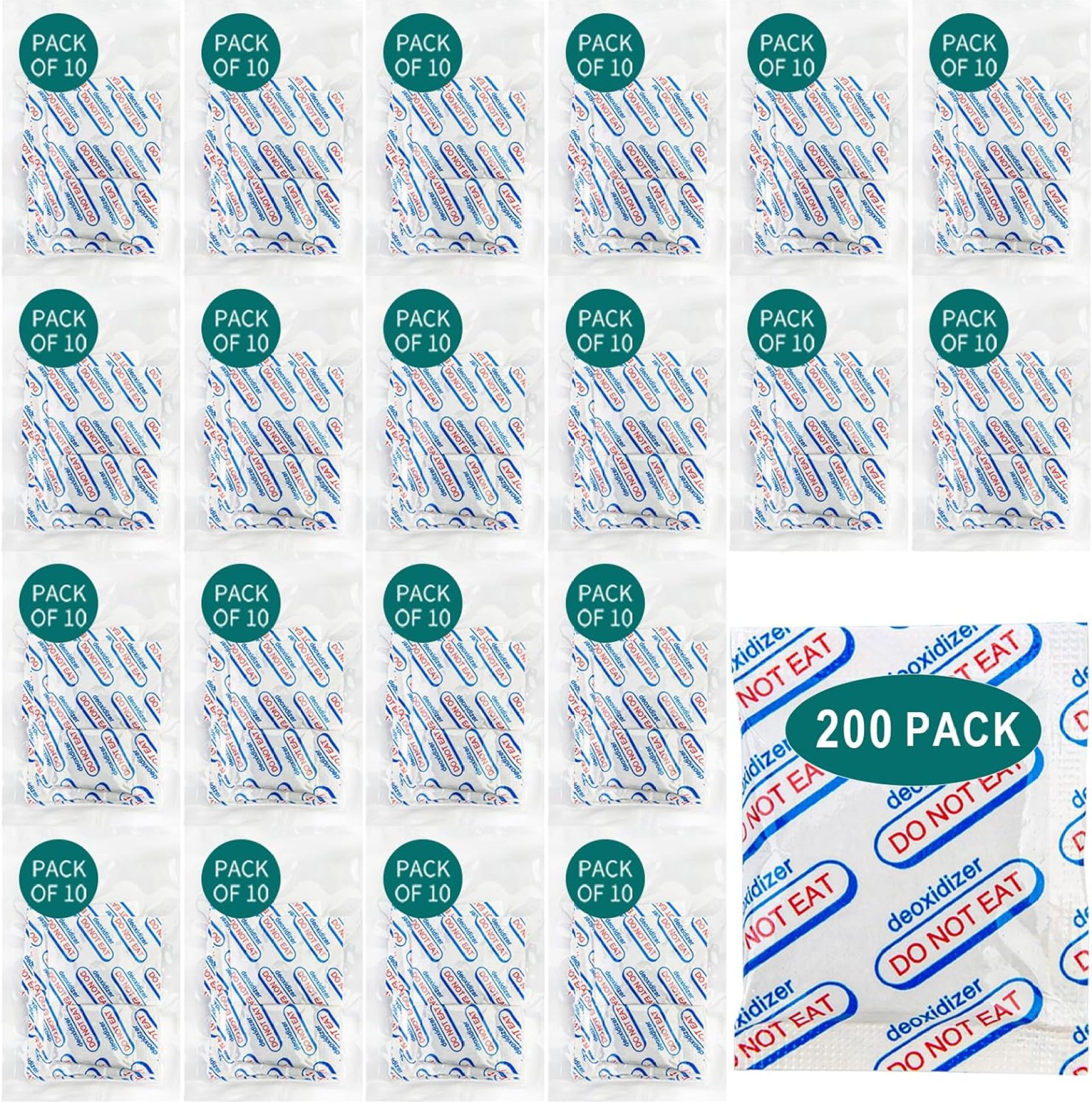 200 Packs 500CC Food Grade Oxygen Absorbers (10 Packs x 1 Vacuum Bag) Oxygen Absorbers for Food Storage, Oxygen Packet for Long Term Food Storage – O2 Absorbers for Food Grade 200 Packs 500CC Food Grade Oxygen Absorbers (10 Packs x 1 Vacuum Bag) Oxygen Absorbers for Food Storage, Oxygen Packet for Long Term Food Storage – O2 Absorbers for Food Grade