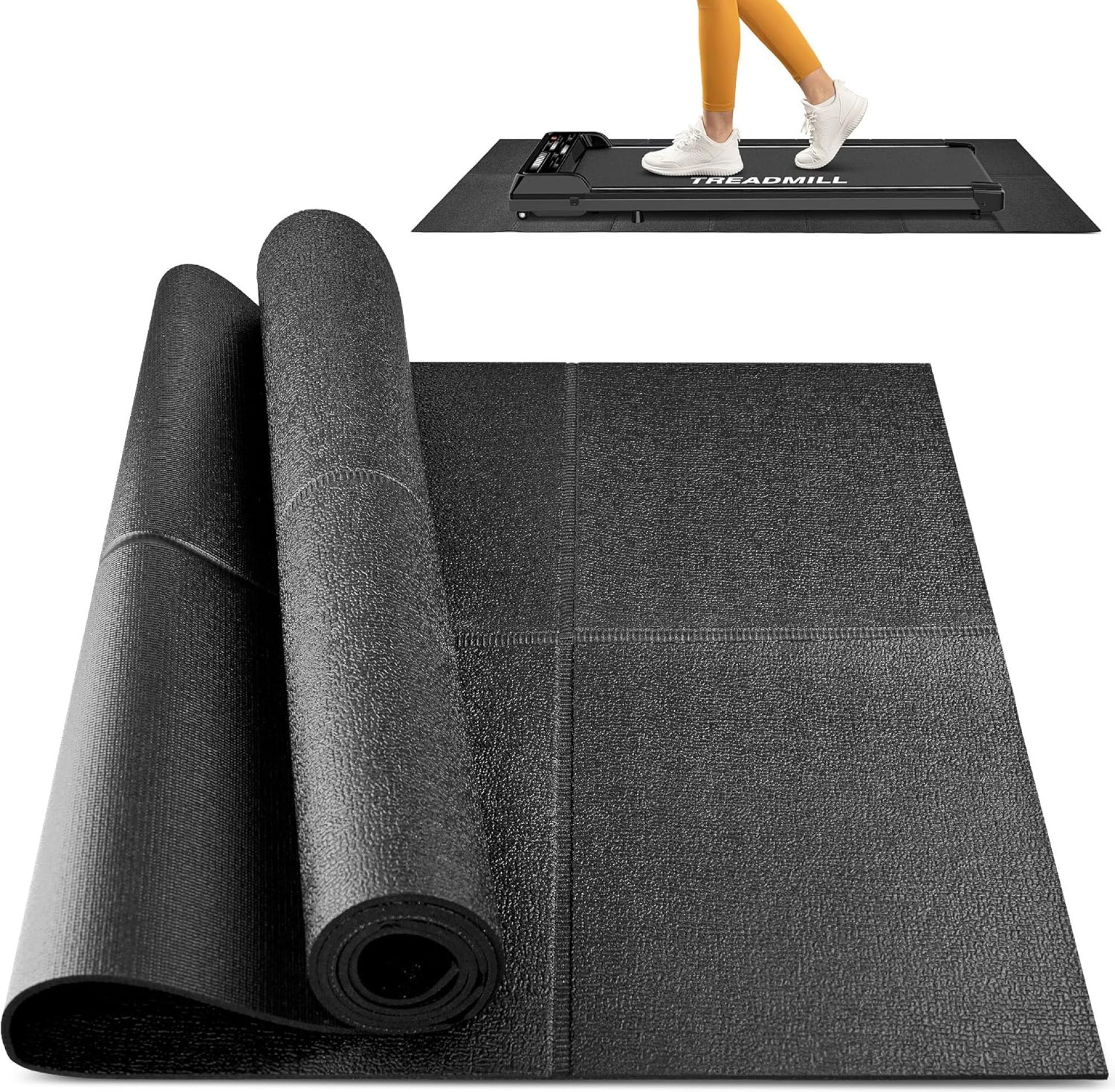 Foldable Rubber Treadmill Mat – Exercise Bike Mat with Waterproof Non-Slip Shock Absorption, Exercise Equipment Mat to Protect Floor for Home Gym Workout Foldable Rubber Treadmill Mat – Exercise Bike Mat with Waterproof Non-Slip Shock Absorption, Exercise Equipment Mat to Protect Floor for Home Gym Workout