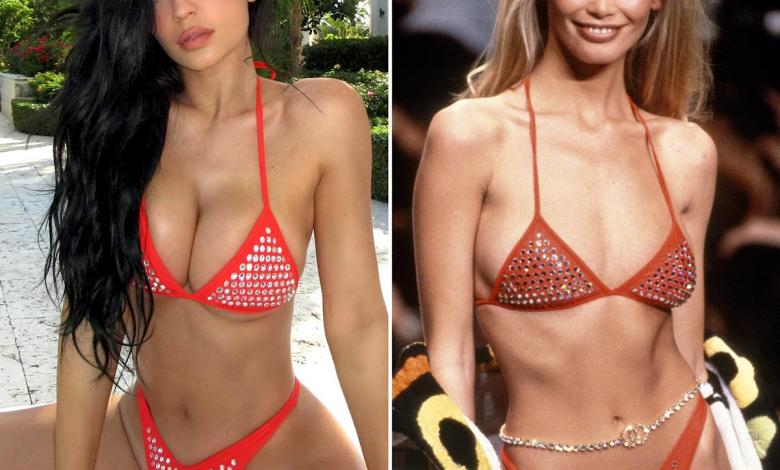 Kylie Jenner dazzles exclusive Bikini Tangoge tongue of $ 10,000 dollars used by Claudia Schiffer Kylie Jenner dazzles exclusive Bikini Tangoge tongue of $ 10,000 dollars used by Claudia Schiffer