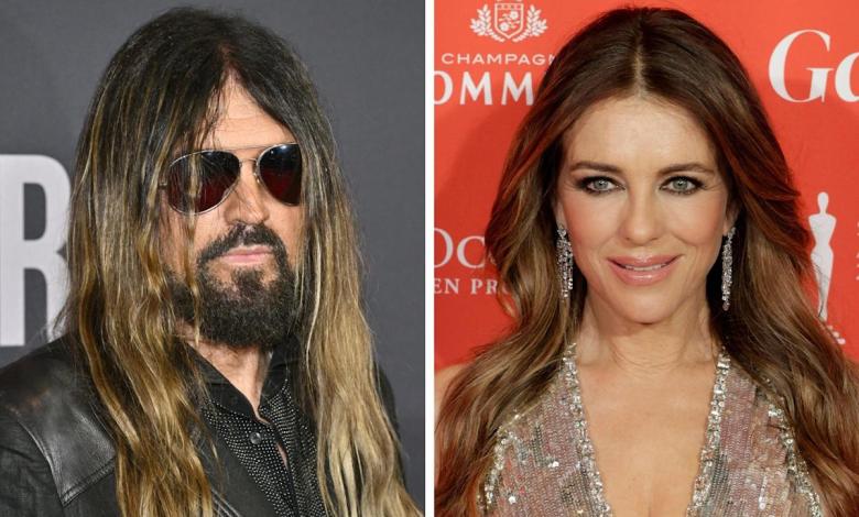 Elizabeth Hurley and musician Billy Ray Cyrus confirmed their relationship with a tender kiss Elizabeth Hurley and musician Billy Ray Cyrus confirmed their relationship with a tender kiss