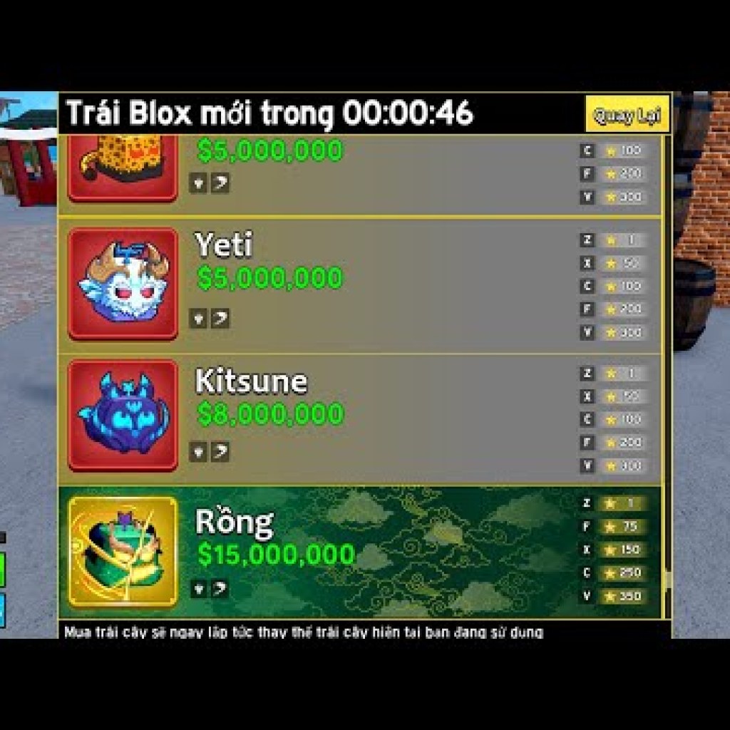 Lỗi Bug Gây Ra Sự Cố NPC Bán Tất Cả Trái Ác Quỷ Blox Fruits – Sự Thật Kinh Hoàng Lỗi Bug Gây Ra Sự Cố NPC Bán Tất Cả Trái Ác Quỷ Blox Fruits – Sự Thật Kinh Hoàng