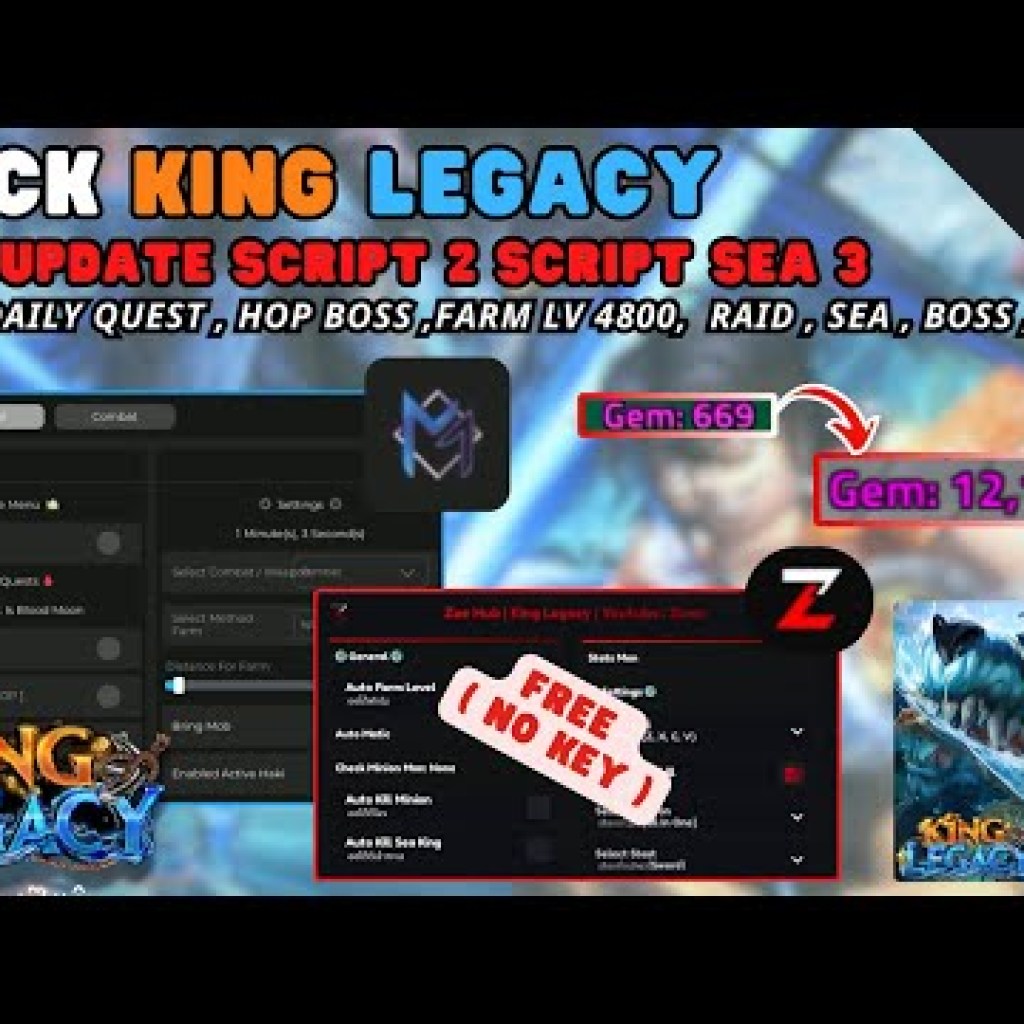 Hướng Dẫn Hack King Legacy Update 7: 2 Script Auto Farm LV Max Roblox Rum Hub Hướng Dẫn Hack King Legacy Update 7: 2 Script Auto Farm LV Max Roblox Rum Hub