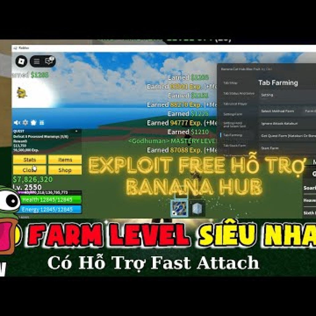 Hướng dẫn Hack Blox Fruit Update 22 trên máy tính PC miễn phí với Banana Hub đầy đủ tính năng Hướng dẫn Hack Blox Fruit Update 22 trên máy tính PC miễn phí với Banana Hub đầy đủ tính năng