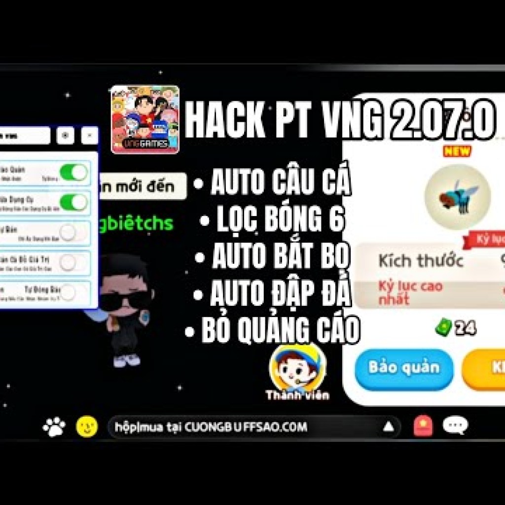 HACK PLAY TOGETHER VNG 2070: Tự động câu cá, đập đá, loại bỏ quảng cáo HACK PLAY TOGETHER VNG 2070: Tự động câu cá, đập đá, loại bỏ quảng cáo