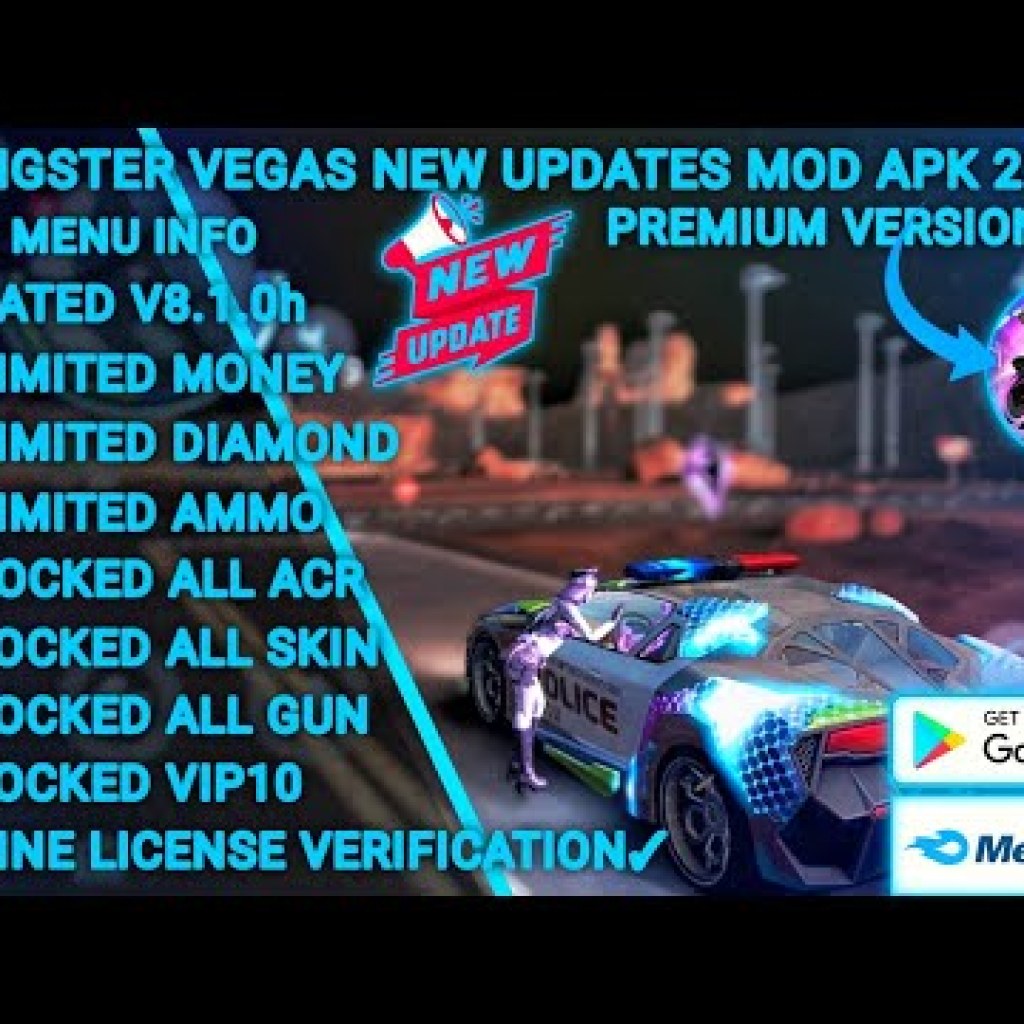 Tải Gangster Vegas Mod Apk 2025 – Tiền, Đá quý, VIP 10 miễn phí, Cập nhật mới nhất V810h Tải Gangster Vegas Mod Apk 2025 – Tiền, Đá quý, VIP 10 miễn phí, Cập nhật mới nhất V810h