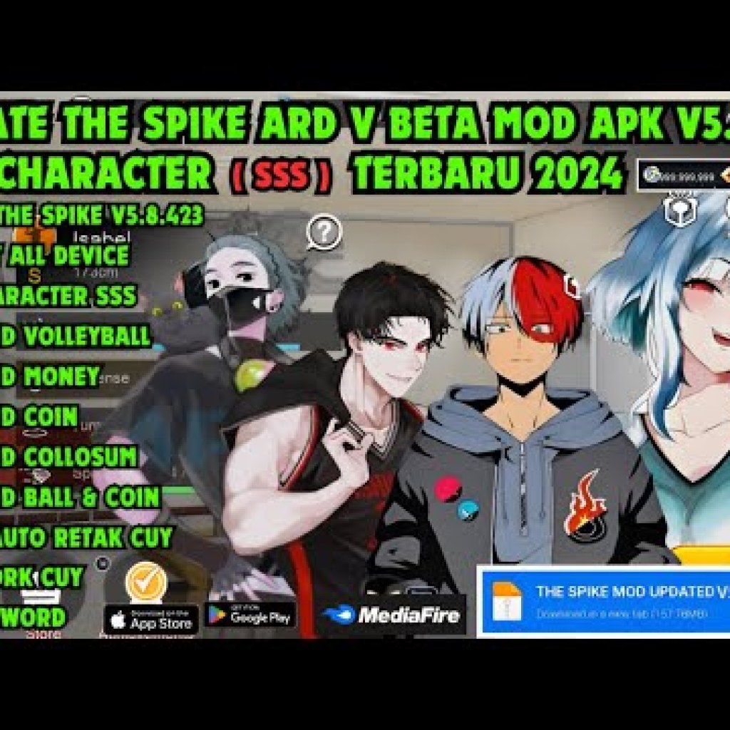 Cập nhật mới nhất The Spike ARD V BETA MOD APK v58423: Mở khóa tất cả nhân vật, đạt Rank SSS, và tối đa hóa tiền và cấp độ Cập nhật mới nhất The Spike ARD V BETA MOD APK v58423: Mở khóa tất cả nhân vật, đạt Rank SSS, và tối đa hóa tiền và cấp độ