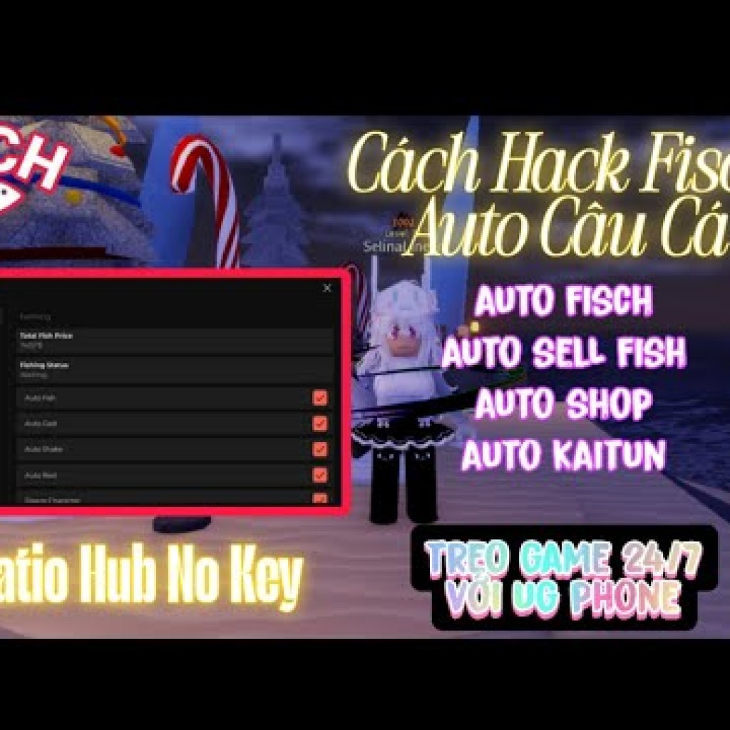 Hướng dẫn Hack Fisch Auto Câu Cá Ratio Hub No Key và Auto Farm Treo 247 với UG Phone Hướng dẫn Hack Fisch Auto Câu Cá Ratio Hub No Key và Auto Farm Treo 247 với UG Phone