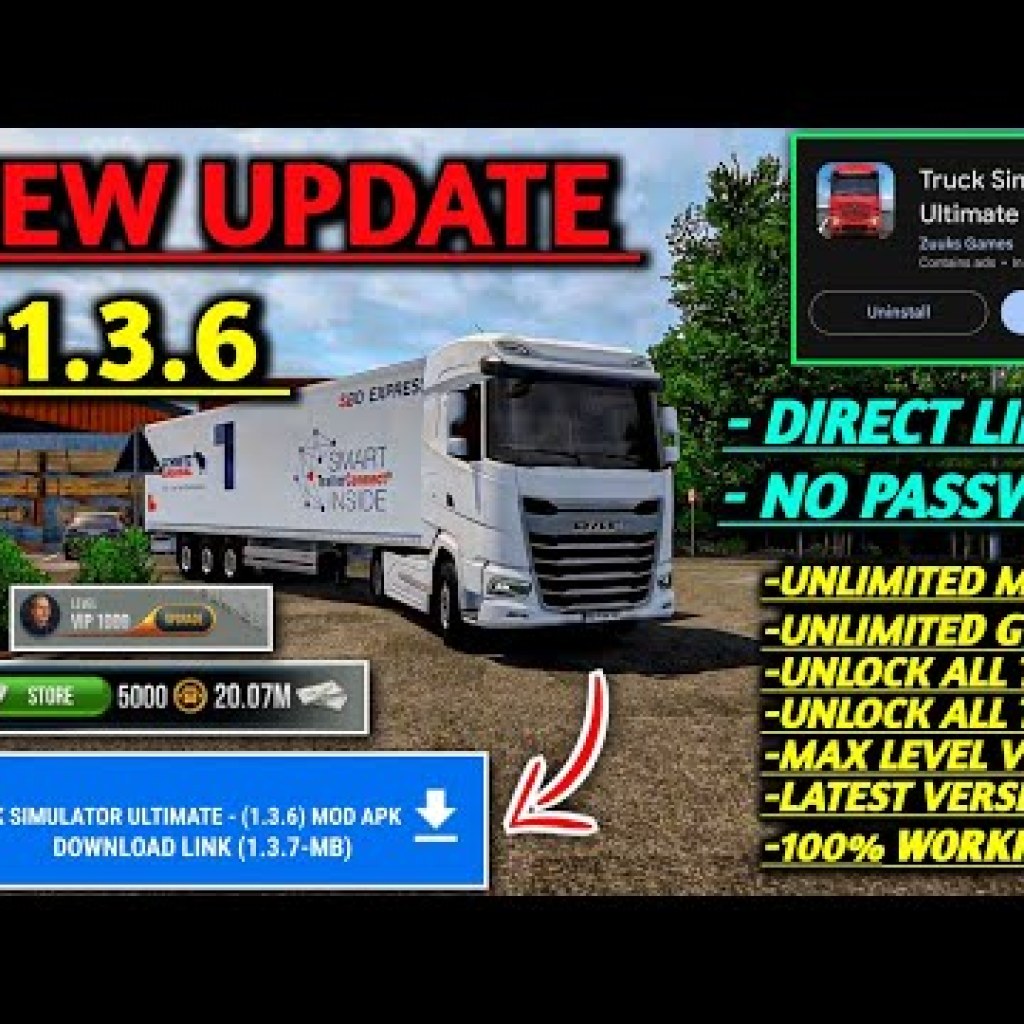 Truck Simulator Ultimate Mod Apk Phiên Bản Mới Nhất Vô Hạn Tiền Và Vàng Cho Android iOS Truck Simulator Ultimate Mod Apk Phiên Bản Mới Nhất Vô Hạn Tiền Và Vàng Cho Android iOS