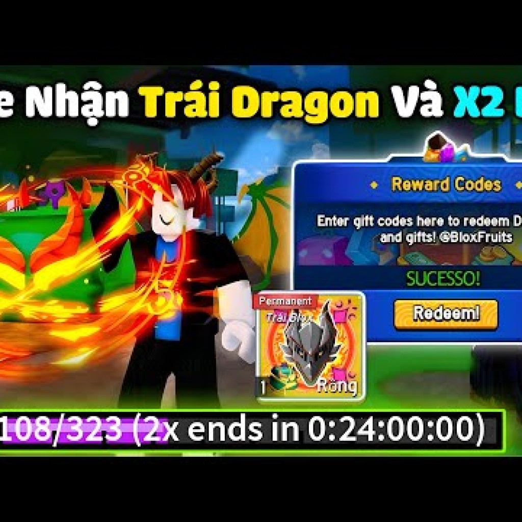 Tổng Hợp 25 Mã Code Blox Fruit Mới Nhất: Nhận X2 EXP và Trái Dragon Miễn Phí, Có Thể Sử Dụng Tổng Hợp 25 Mã Code Blox Fruit Mới Nhất: Nhận X2 EXP và Trái Dragon Miễn Phí, Có Thể Sử Dụng