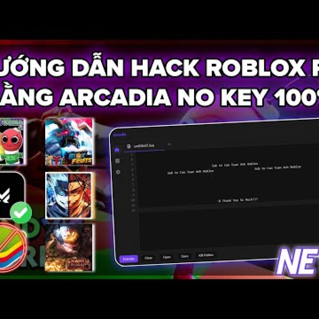 Hướng Dẫn Hack Arcadia Trên Roblox PC: Cập Nhật Cho Người Mới Hack Blox Fruit và Dandys WorldFisch Hướng Dẫn Hack Arcadia Trên Roblox PC: Cập Nhật Cho Người Mới Hack Blox Fruit và Dandys WorldFisch