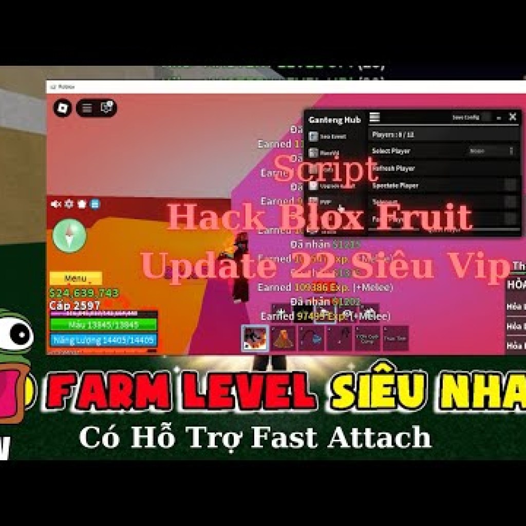 Cách Hack Blox Fruit Update 22 trên Máy Tính với Script Fast Attack Farm Siêu Ngon và Đầy Đủ Tính Năng Cách Hack Blox Fruit Update 22 trên Máy Tính với Script Fast Attack Farm Siêu Ngon và Đầy Đủ Tính Năng