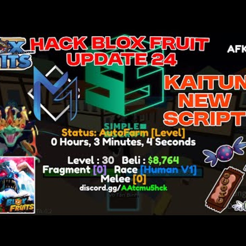 Hướng dẫn Hack Blox Fruit Update 24 Script Kaitun auto farm level siêu VIP TBoy Roblox Hướng dẫn Hack Blox Fruit Update 24 Script Kaitun auto farm level siêu VIP TBoy Roblox