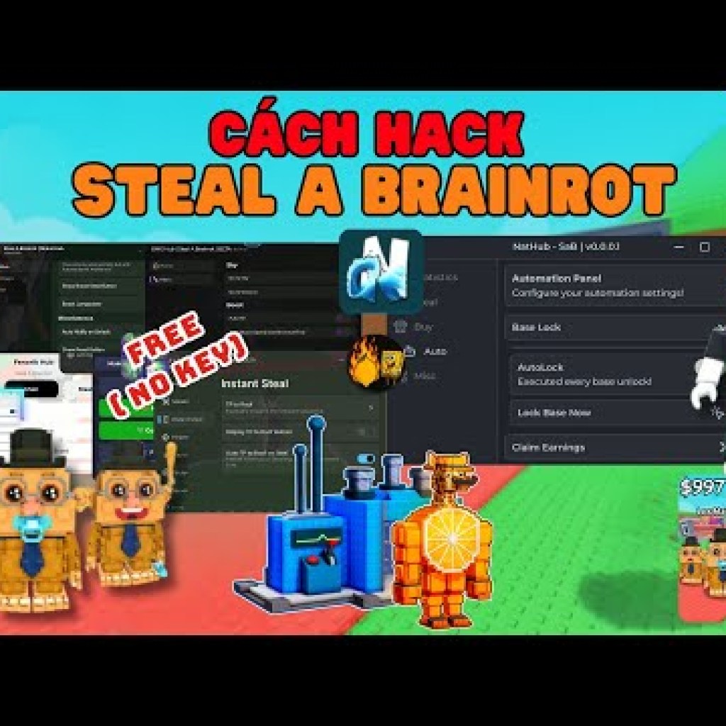 Hướng Dẫn Hack Brainrot Miễn Phí Không Key Steal & Lock Base Hướng Dẫn Hack Brainrot Miễn Phí Không Key Steal & Lock Base