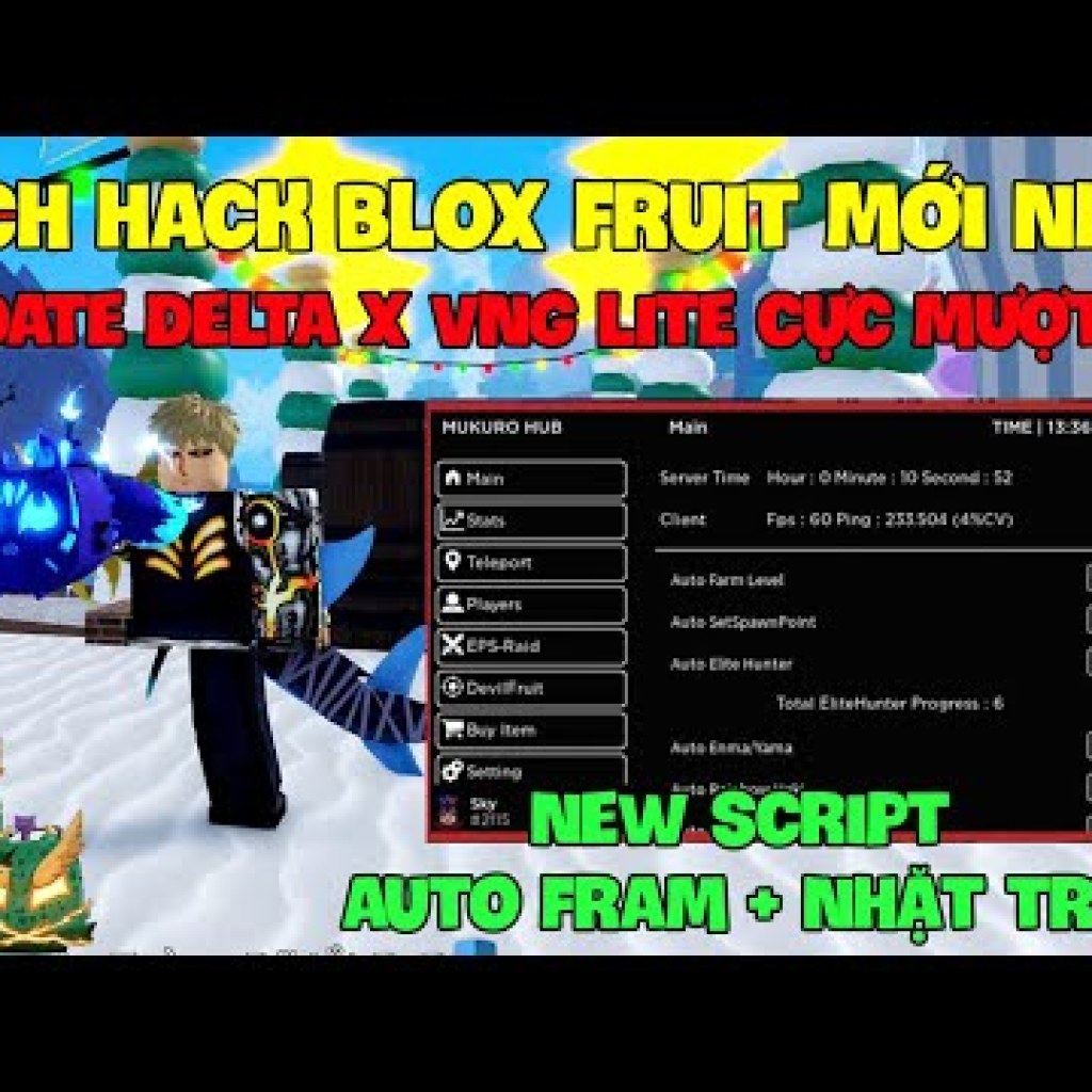 Cách Hack Roblox VNG Blox Fruit Trên Điện Thoại và Máy Tính với Delta X VNG và Script Siêu Vip Mới Nhất Cách Hack Roblox VNG Blox Fruit Trên Điện Thoại và Máy Tính với Delta X VNG và Script Siêu Vip Mới Nhất