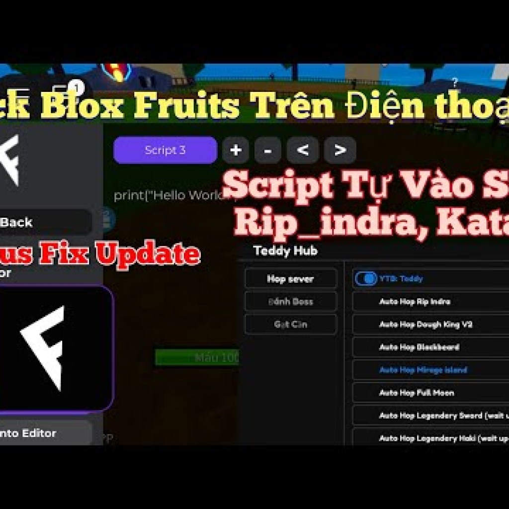 Fluxus X VNG: Hack Blox Fruits tự tìm server, cày điểm F và Beli nhanh với script Rip_indraKata V2 Fluxus X VNG: Hack Blox Fruits tự tìm server, cày điểm F và Beli nhanh với script Rip_indraKata V2