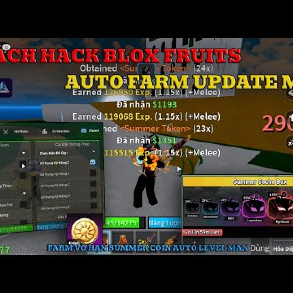 Cách hack Blox Fruit điện thoại: script auto farm level, summer coin Cách hack Blox Fruit điện thoại: script auto farm level, summer coin