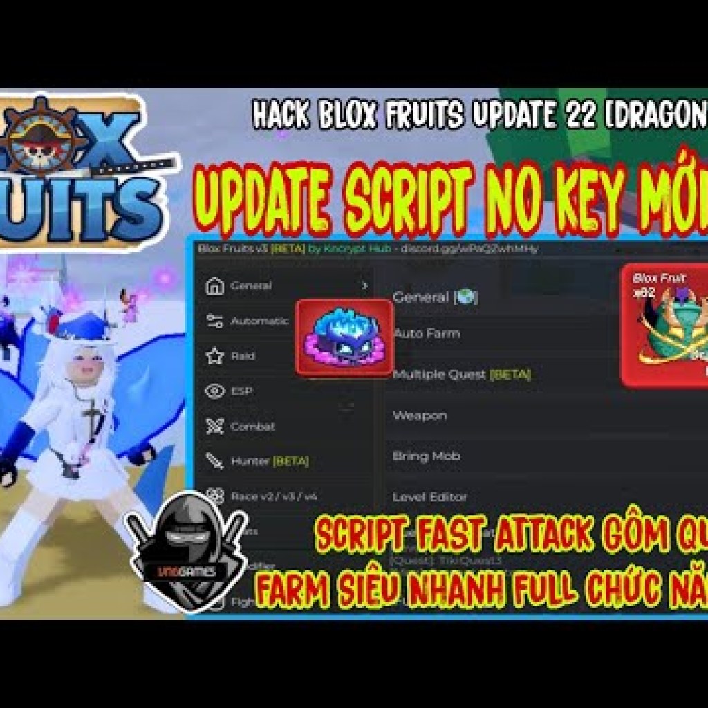 Script Hack Blox Fruits Update 22: Tự động farm level, tăng tốc độ tấn công và săn Gôm Quái siêu nhanh trên Đảo Mới Script Hack Blox Fruits Update 22: Tự động farm level, tăng tốc độ tấn công và săn Gôm Quái siêu nhanh trên Đảo Mới
