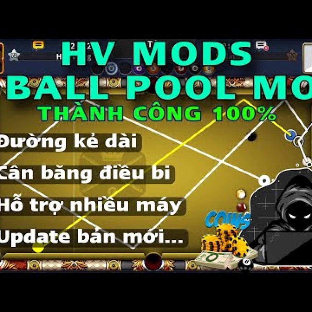 Cách Hack 8 Ball Pool thành công 100% với băng đồng hồ điều bi HV MODS Cách Hack 8 Ball Pool thành công 100% với băng đồng hồ điều bi HV MODS