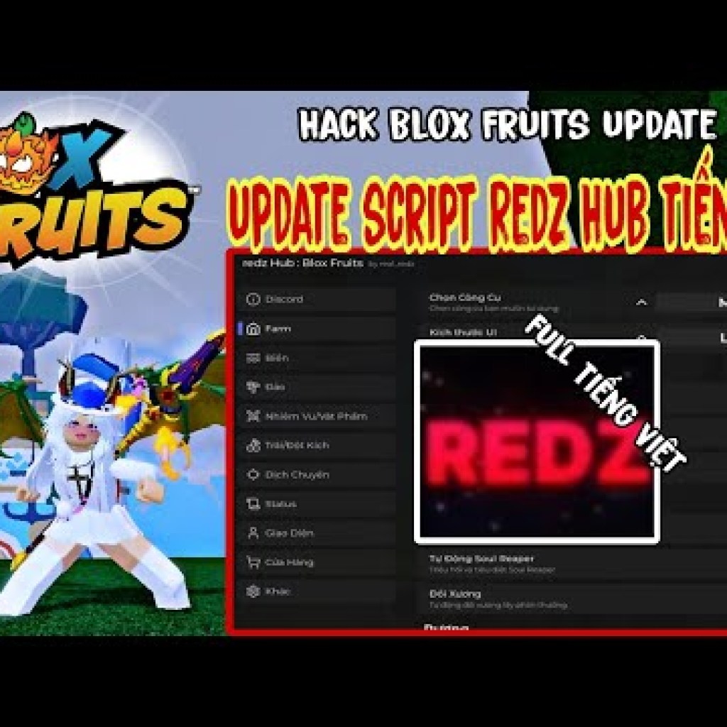 Cập Nhật Hack Blox Fruits Redz Hub Mới Nhất – Tiếng Việt, Không Cần Key, Đầy Đủ Chức Năng, Antiban Siêu Hiệu Quả Cập Nhật Hack Blox Fruits Redz Hub Mới Nhất – Tiếng Việt, Không Cần Key, Đầy Đủ Chức Năng, Antiban Siêu Hiệu Quả