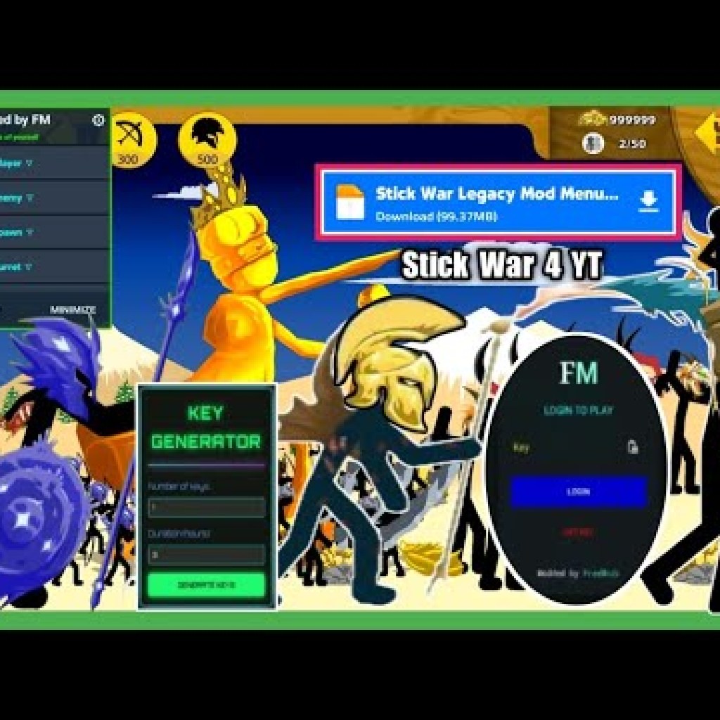 Cập nhật mới nhất 2025 cho Stick War Legacy với Menu Mod tuyệt vời – Bản Mod tốt nhất của thế kỷ này Cập nhật mới nhất 2025 cho Stick War Legacy với Menu Mod tuyệt vời – Bản Mod tốt nhất của thế kỷ này